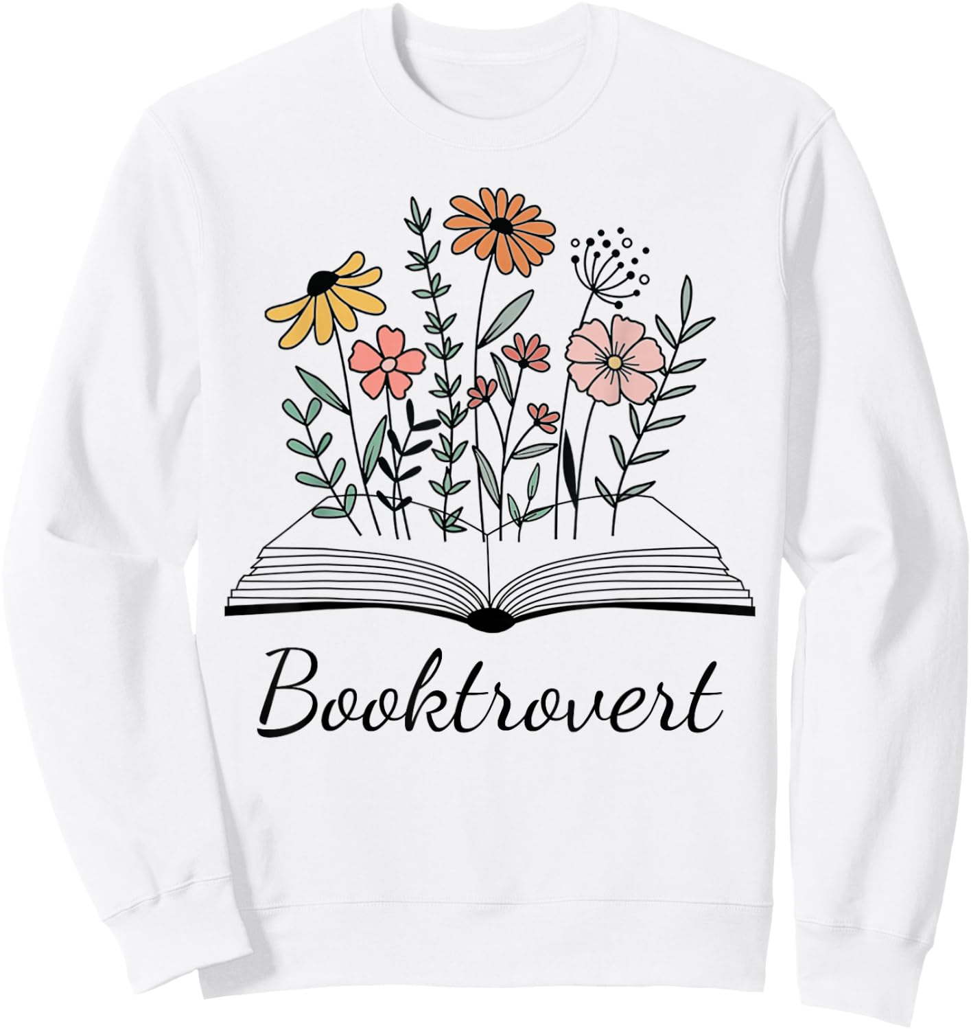 Booktrovert Gift Book Lovers Readers Librarians Bookworm Sweatshirt - Sweatshirt | White
