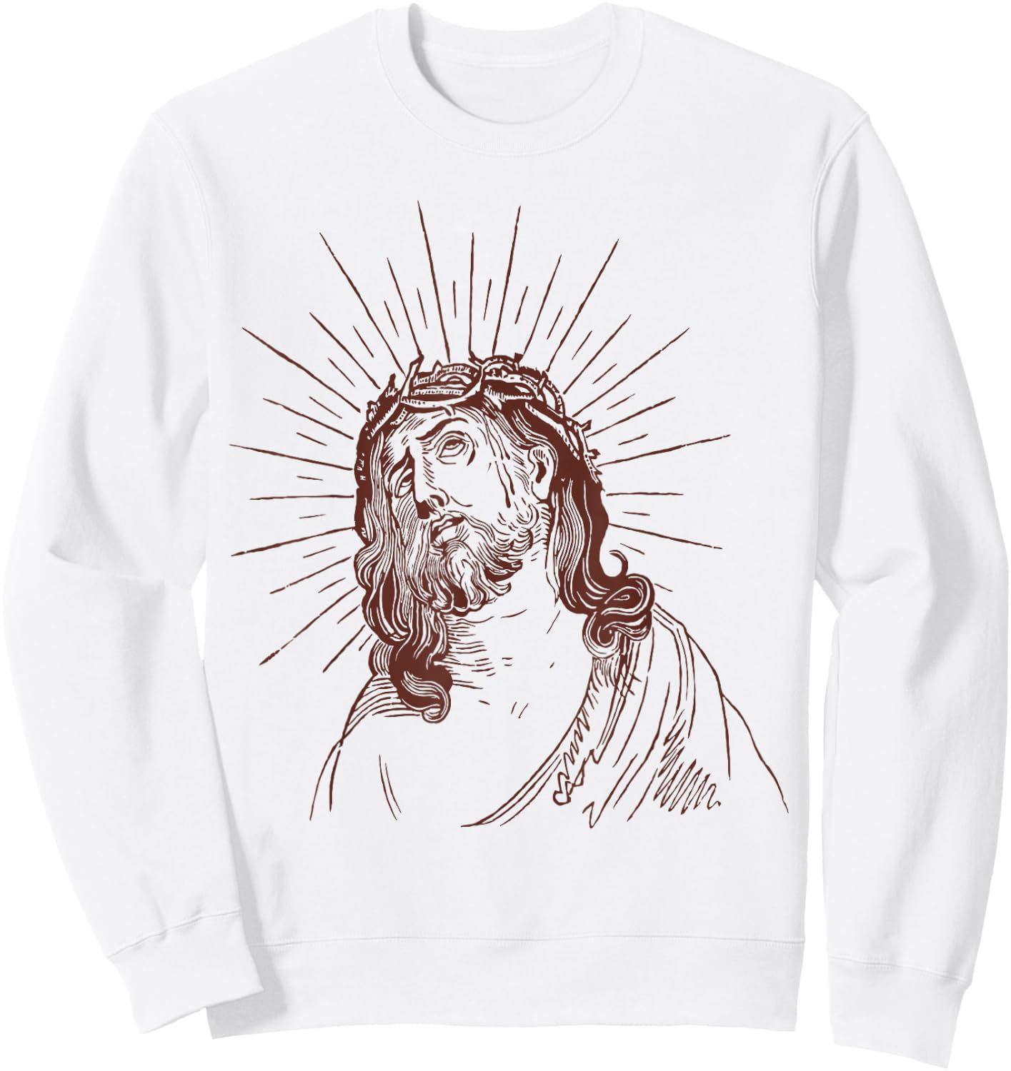 Jesus Face Sweatshirt - Sweatshirt | White