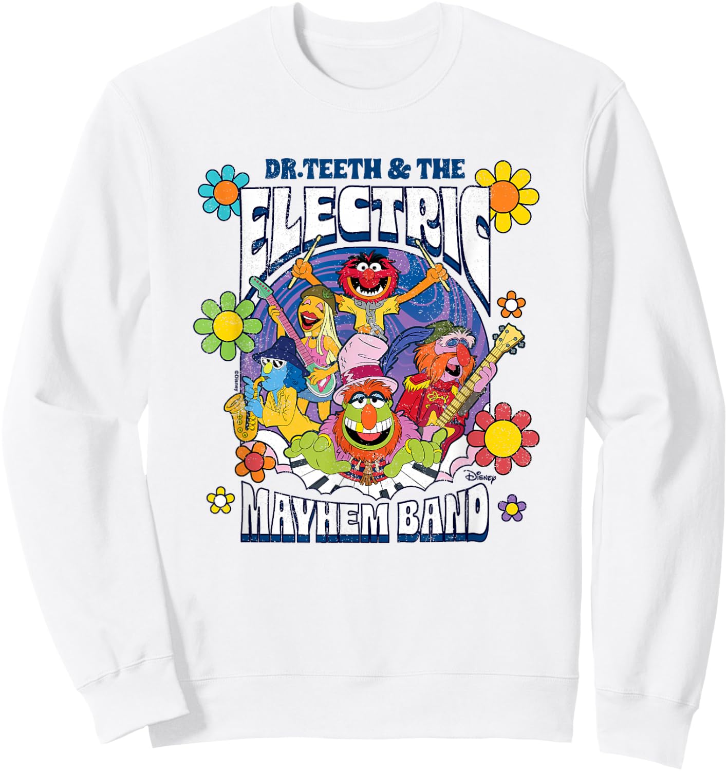 The Muppets - Dr Teeth Vintage Pyschadelic Sweatshirt - Sweatshirt | White
