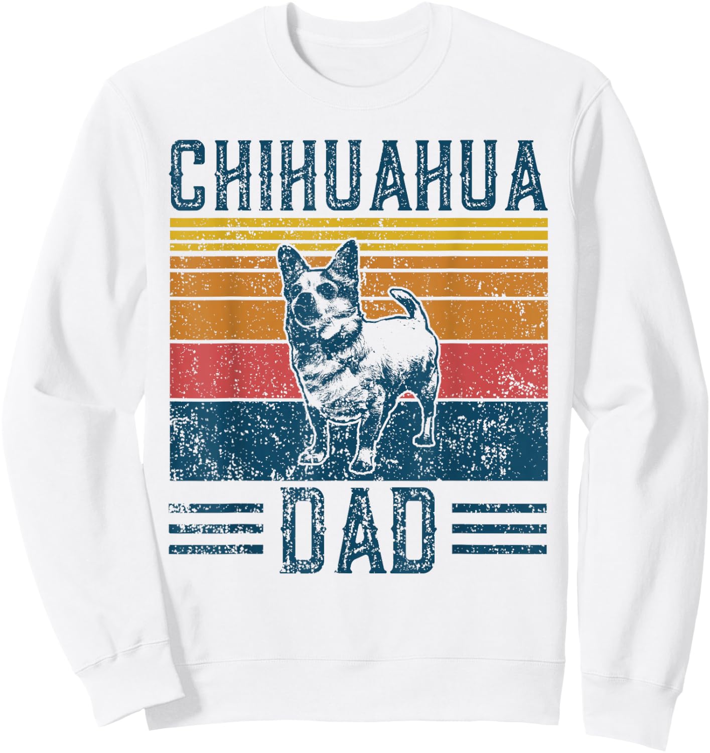 Dog Chihuahua Papa - Vintage Chihuahua Dad Women Sweatshirt - Sweatshirt | White