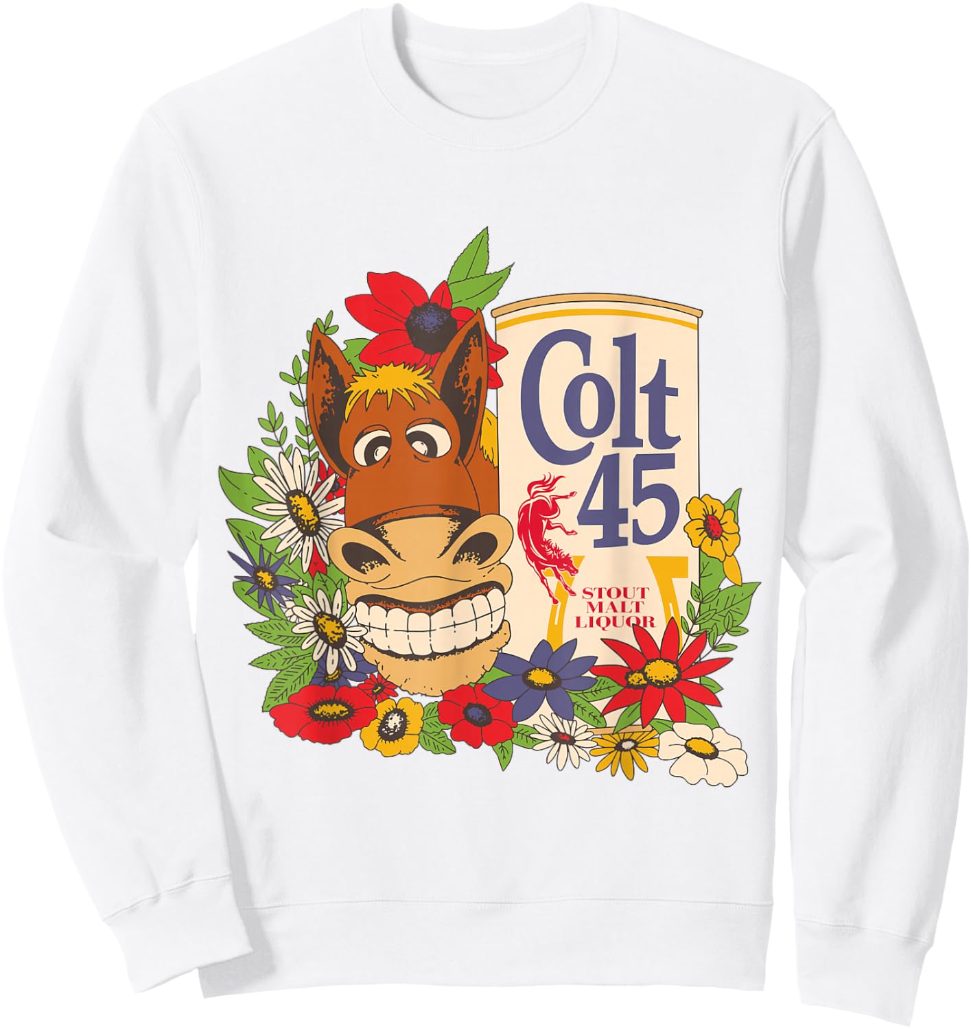 Colt 45 Classic Floral Donkey Sweatshirt - Sweatshirt | White