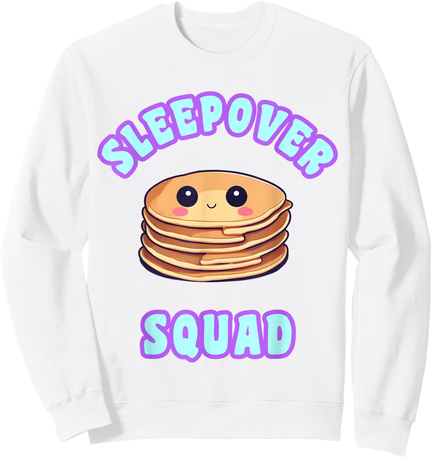 Sleepover Party Squad Kawaii Pizza Tea Slumber Kit Sweatshirt - Sweatshirt | White