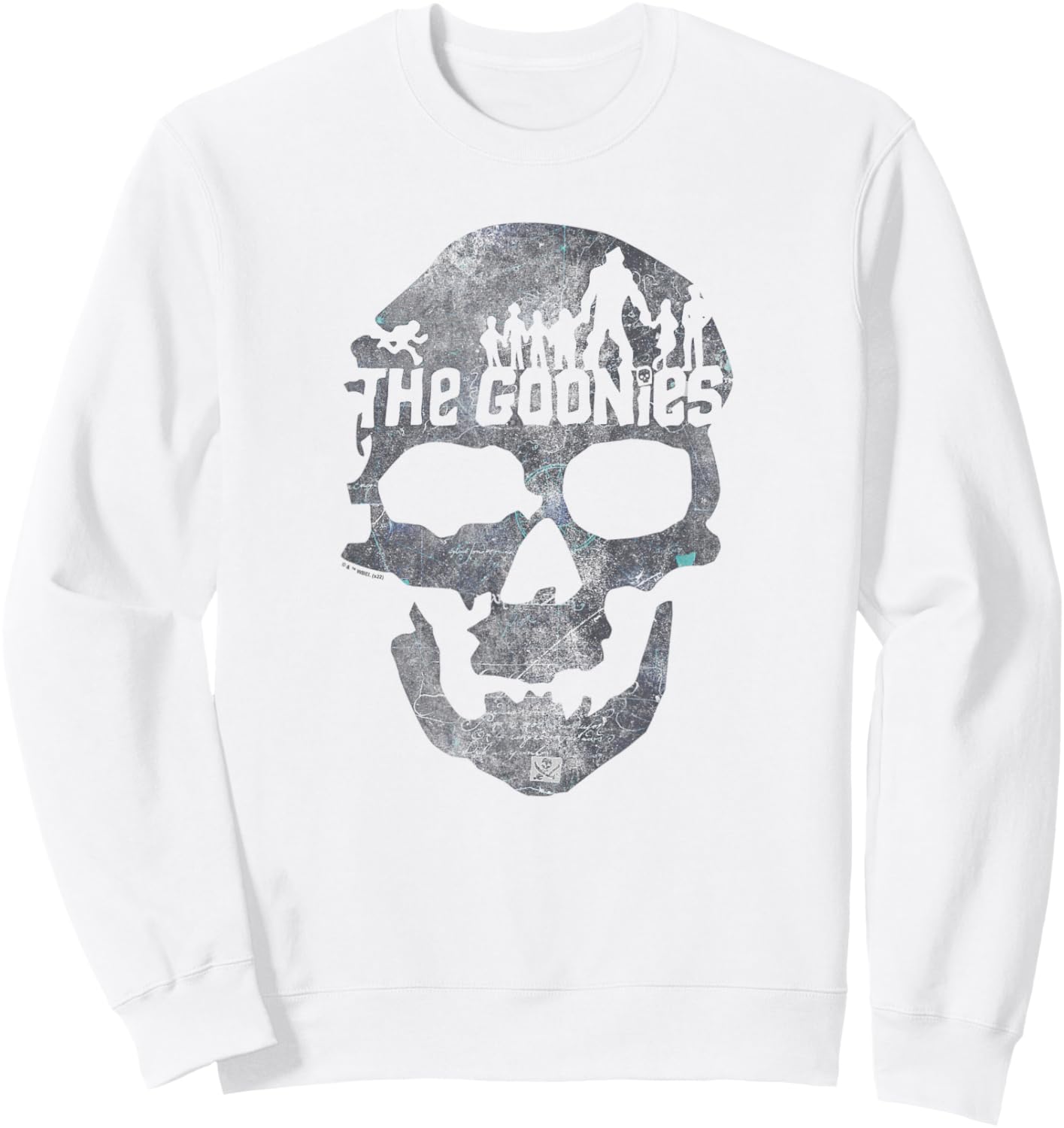 The Goonies Skull on White Sweatshirt - Sweatshirt | White