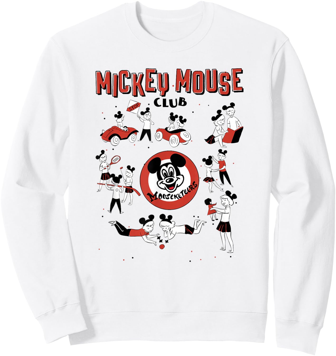 Disney Mickey and Friends Mouseketeers Mickey Mouse Icons Sweatshirt - Sweatshirt | White