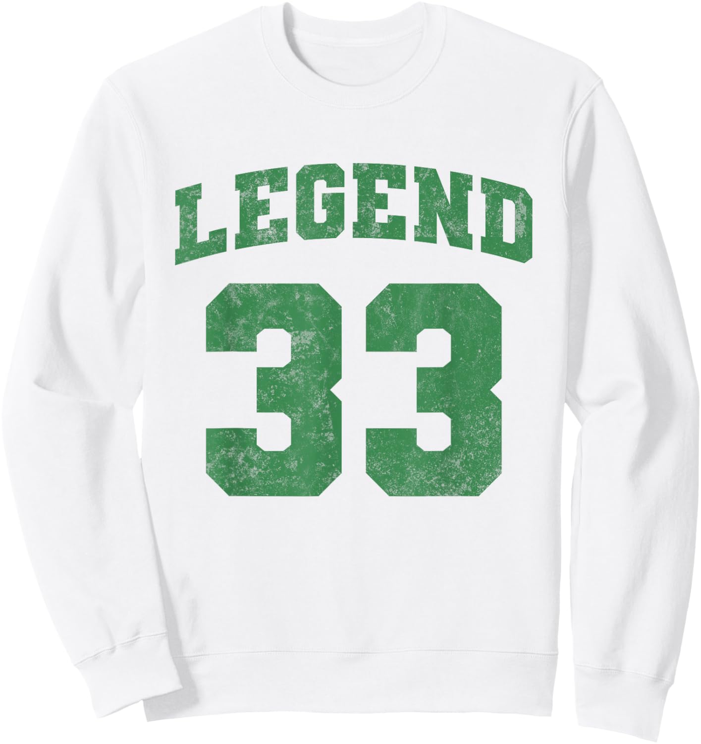 Legend 33, Grunge Sport Sweatshirt - Sweatshirt | White
