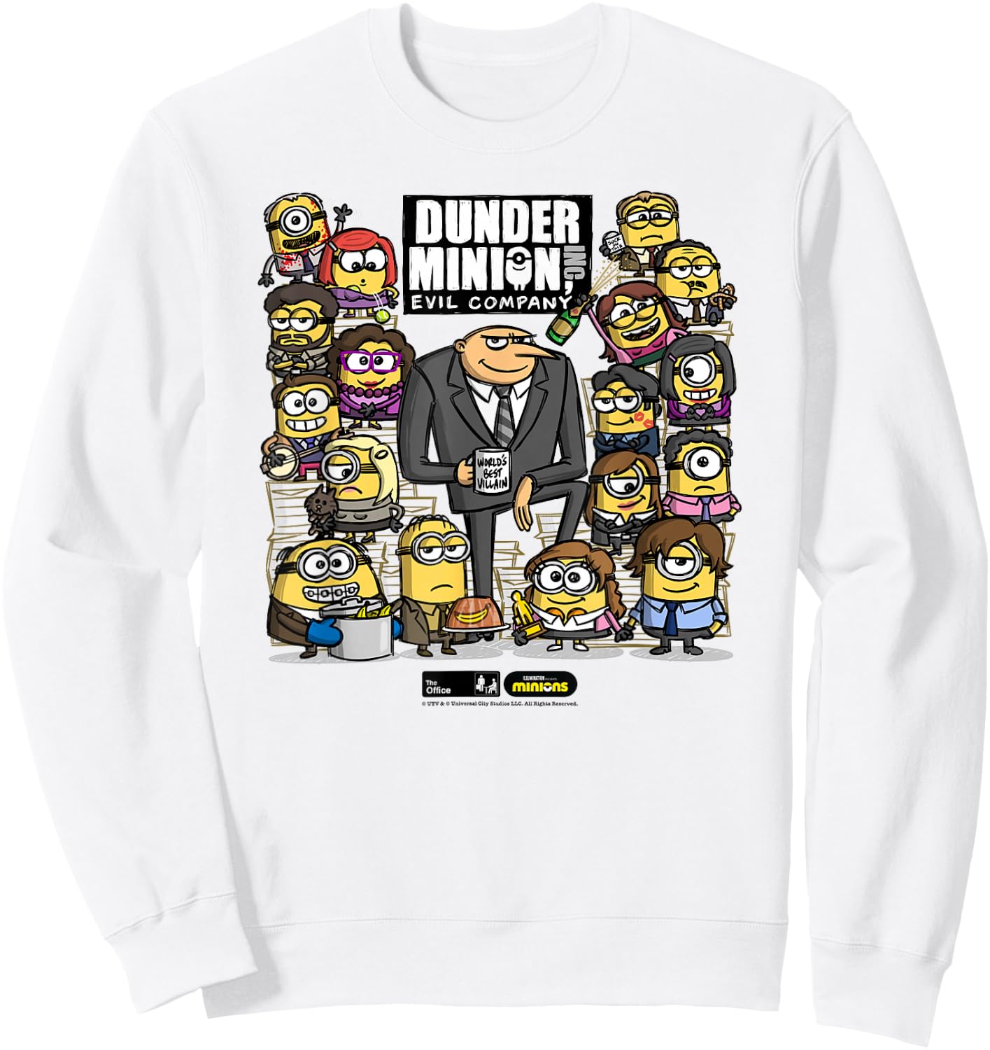 The Office X Minions Characters Sweatshirt - Sweatshirt | White