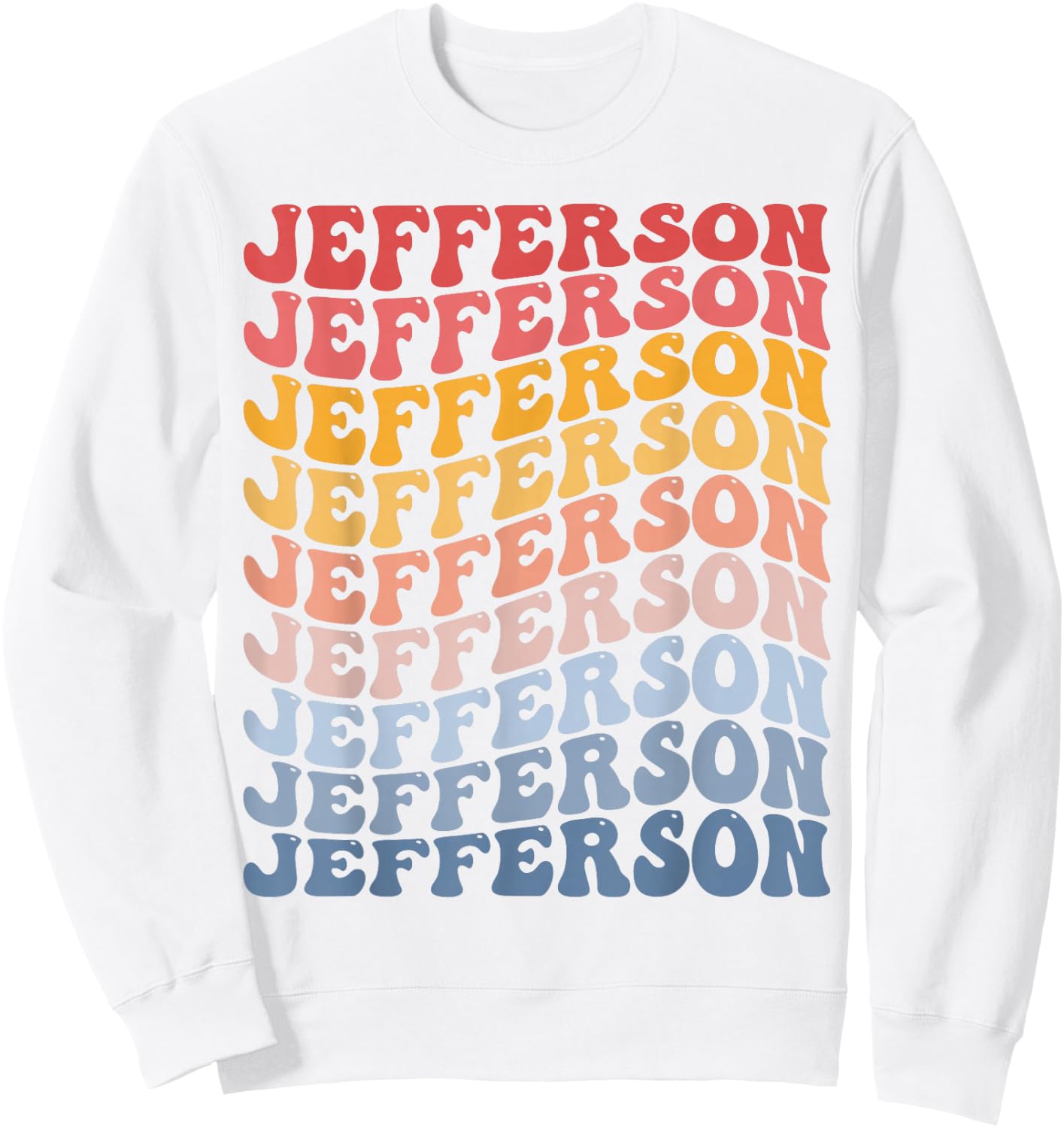 Jefferson City Groovy Retro Sweatshirt - Sweatshirt | White