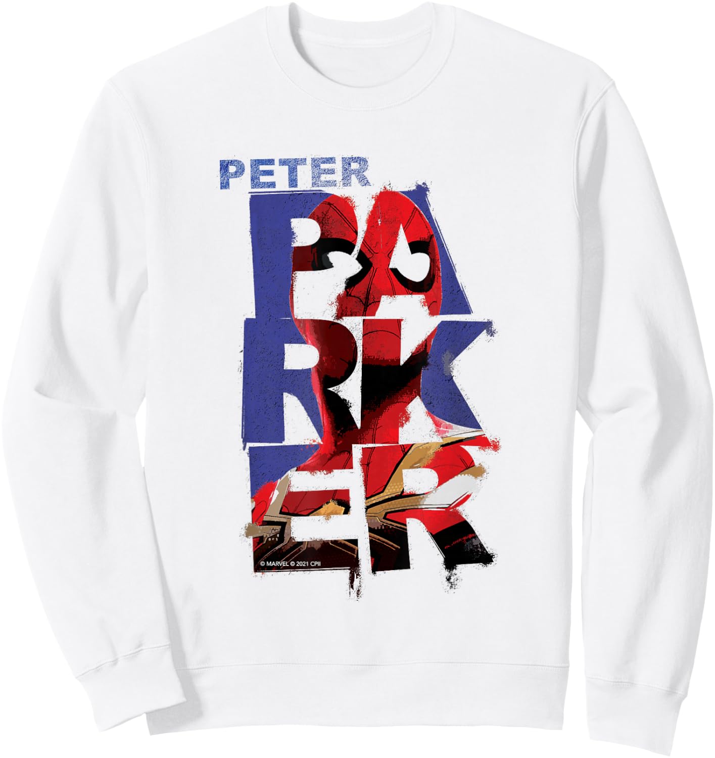 Marvel Spider-Man: No Way Home Peter Parker Letters Sweatshirt - Sweatshirt | White