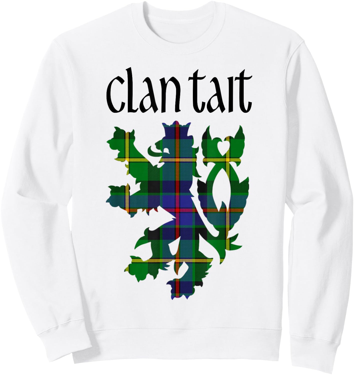 Clan Tait Tartan Scottish Family Name Scotland Pride Sweatshirt - Sweatshirt | White
