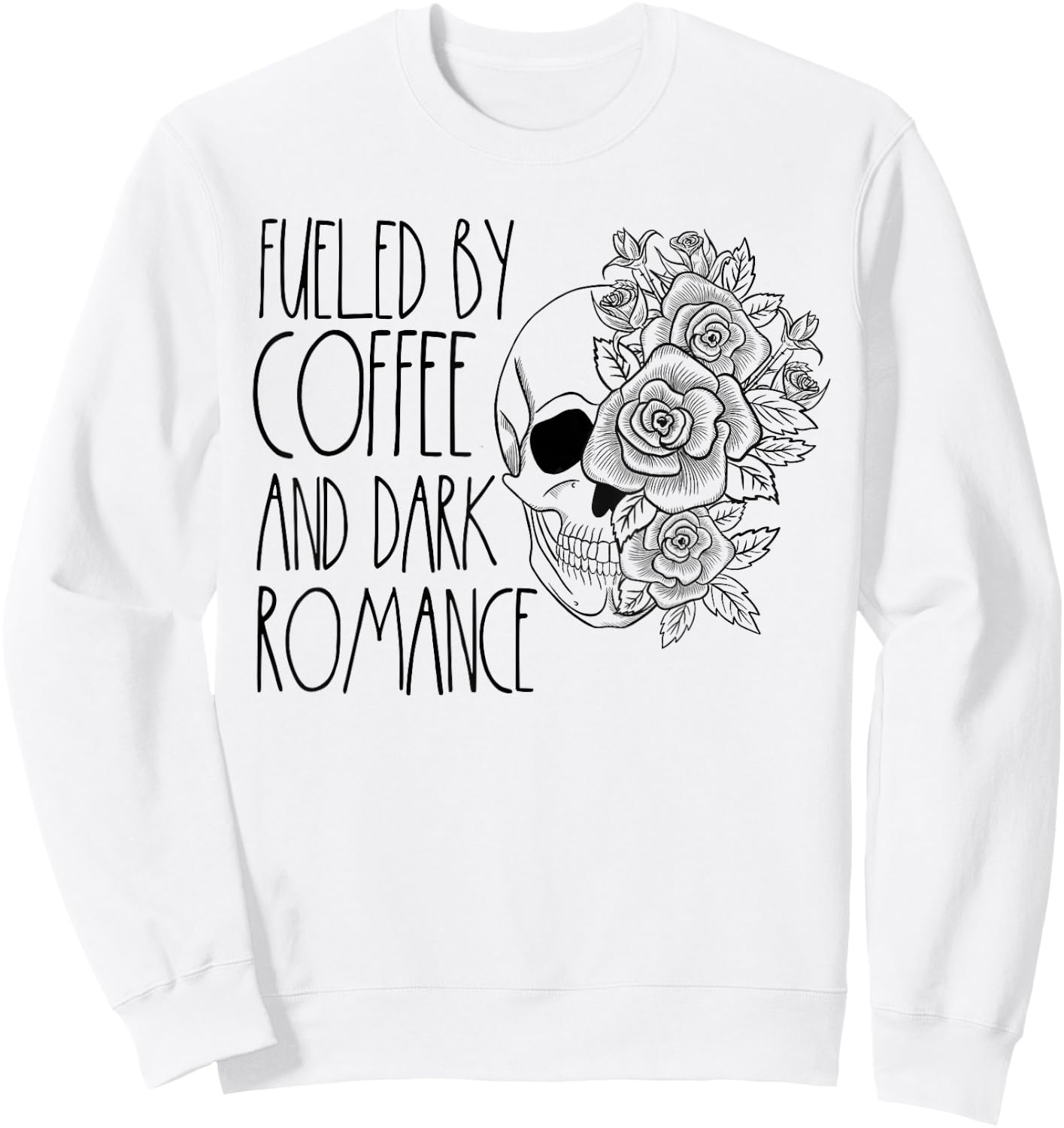 Dark Romance Reader Women Coffee Lover Spicy Book Merch Sweatshirt - Sweatshirt | White