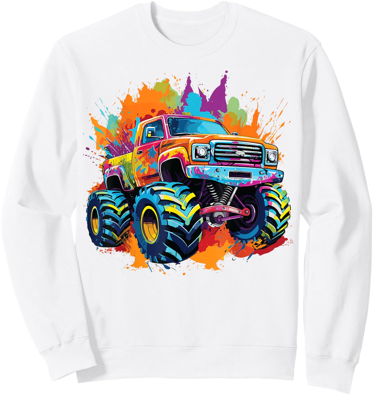 Monster Truck for toddlers Youth & Adults Sweatshirt - Sweatshirt | White