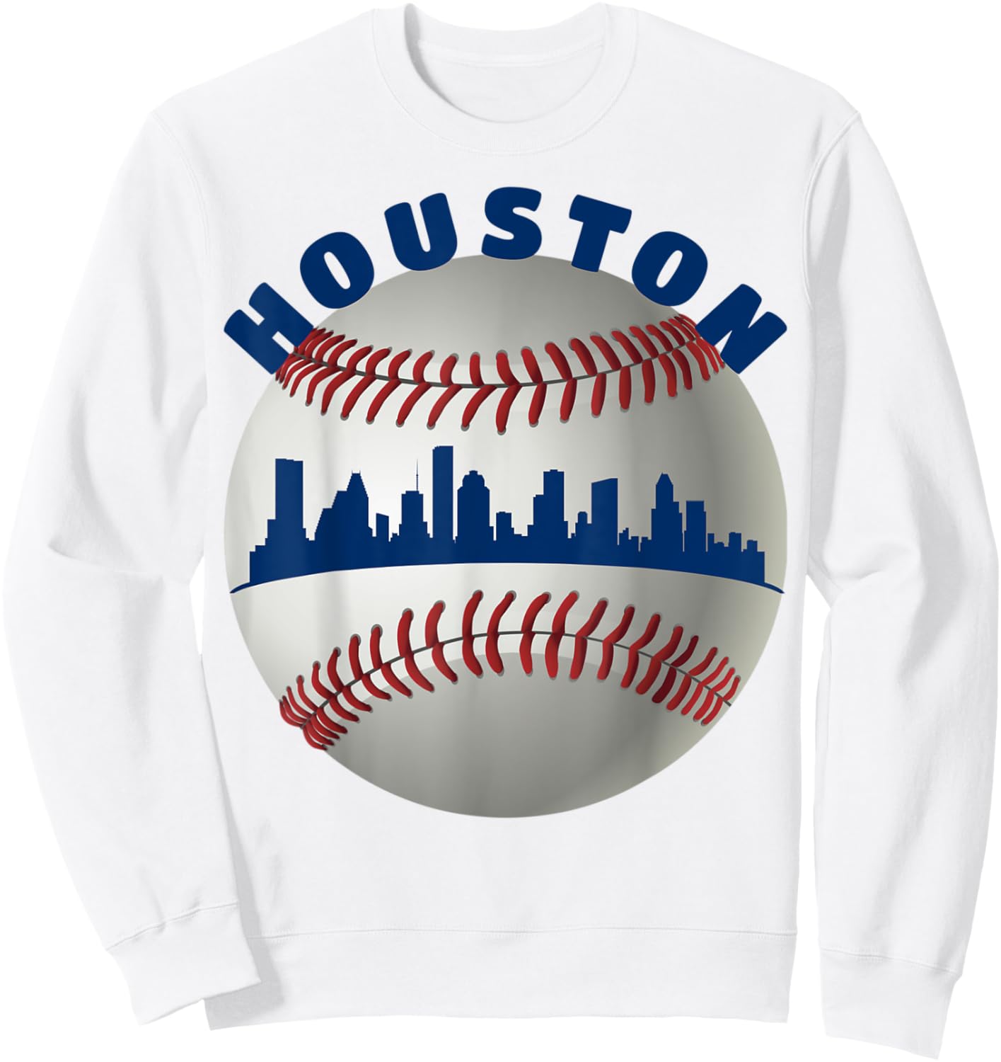 Houston Baseball Team: Fans of Space City Houston Baseball Sweatshirt - Sweatshirt | White