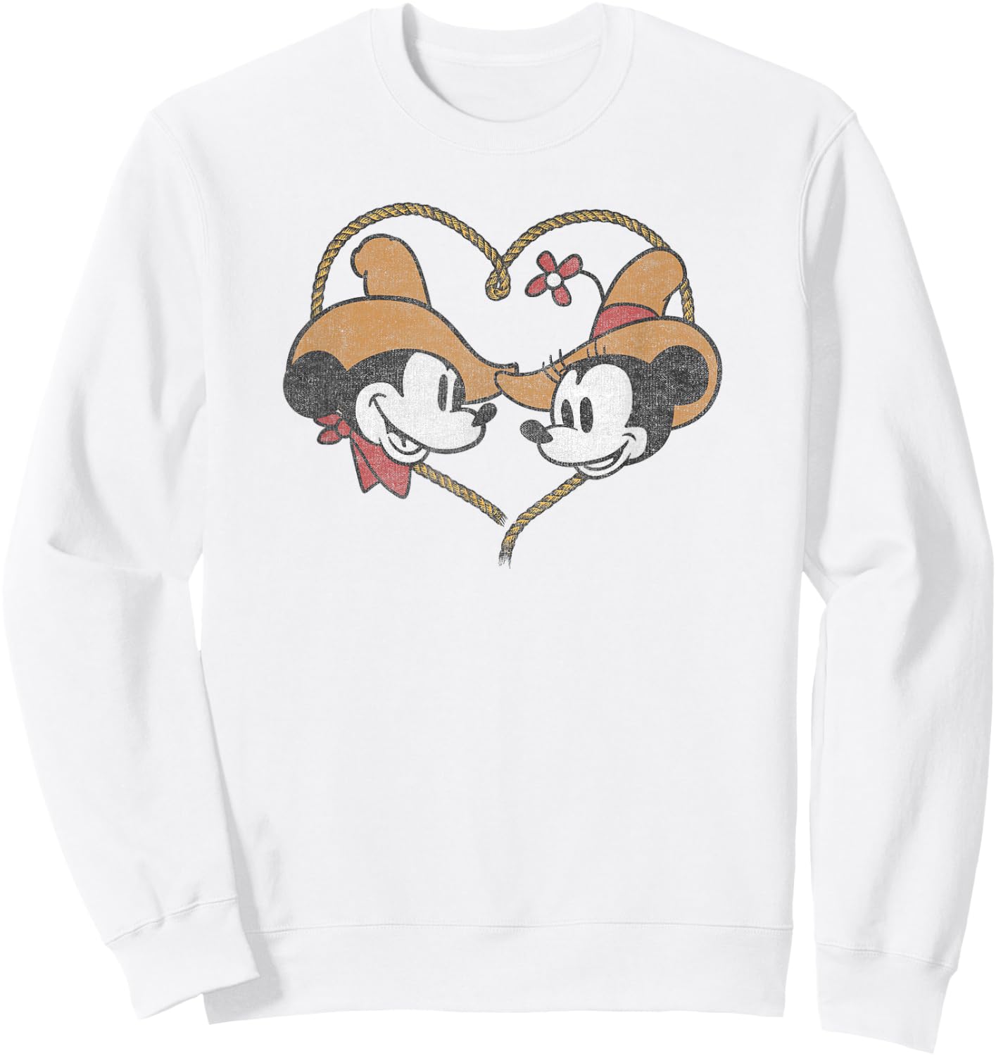 Disney Mickey and Minnie Vintage Western Sweethearts Sweatshirt - Sweatshirt | White
