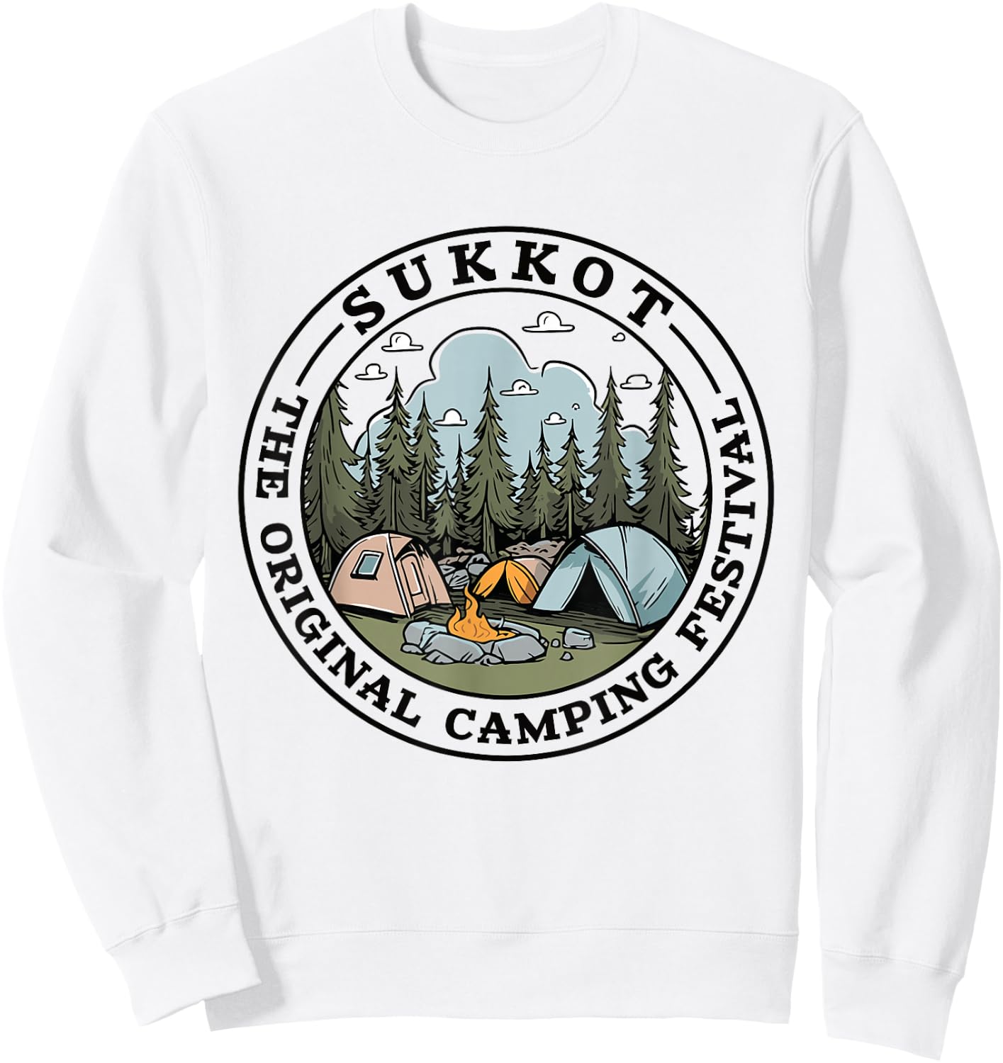 The Original Camping Festival SUKKOT Sweatshirt - Sweatshirt | White