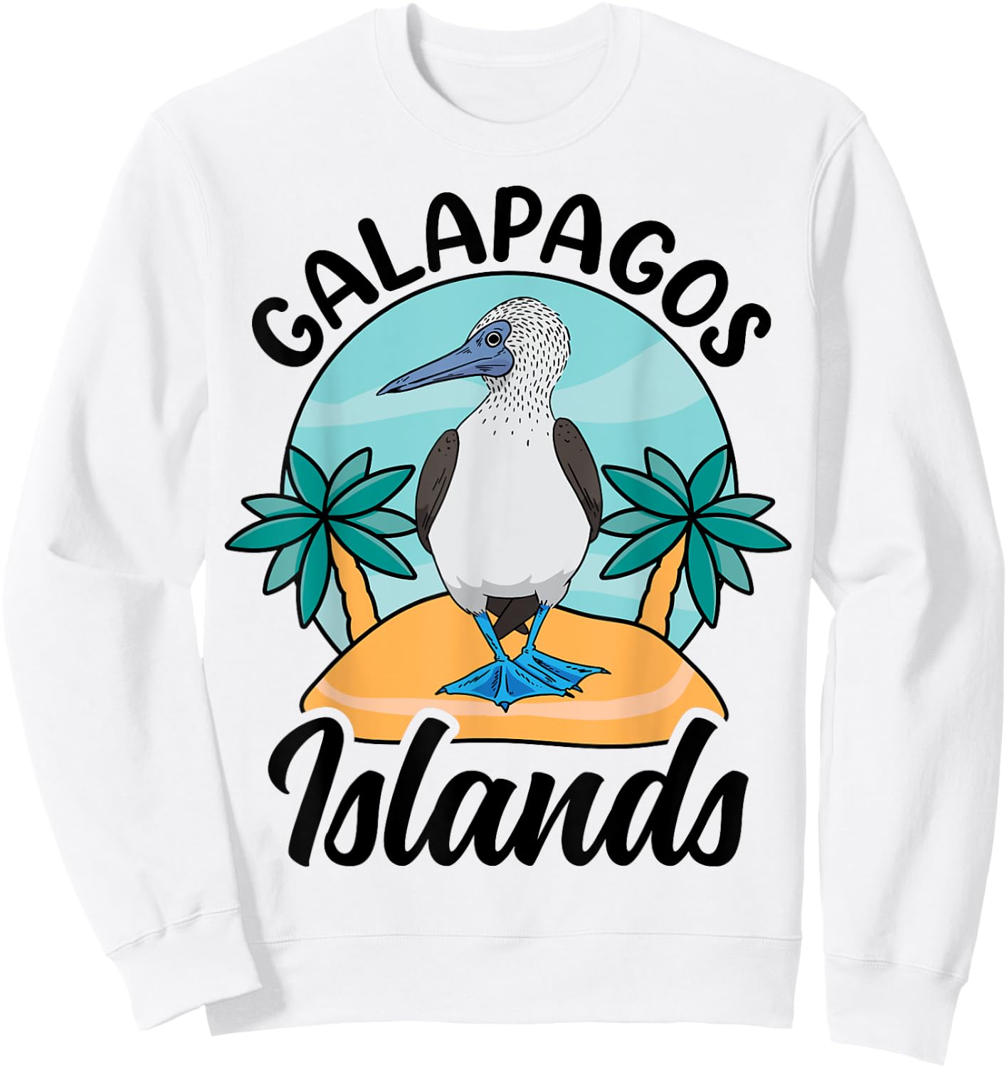 Galapagos Islands Blue Bird Seabird Lover Sweatshirt - Sweatshirt | White