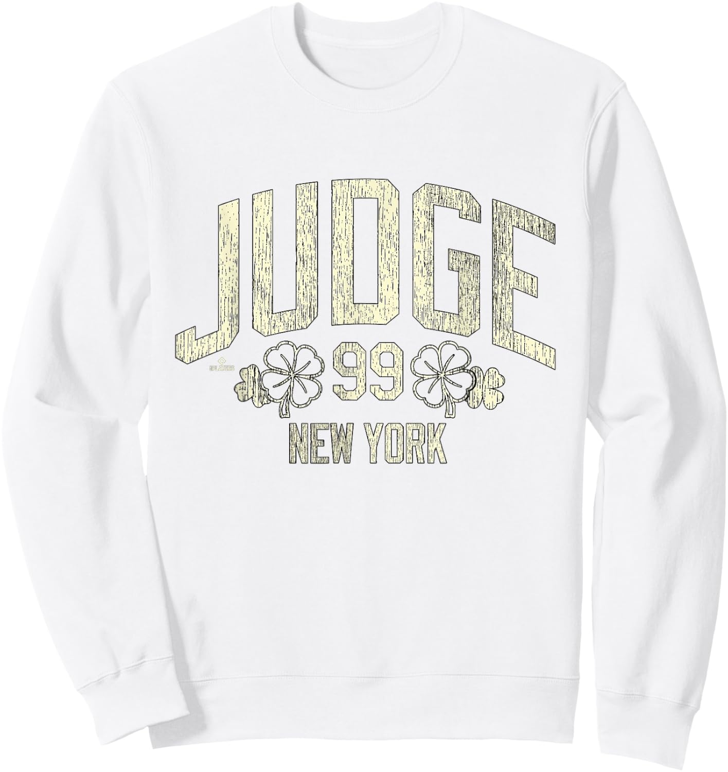Aaron Judge New York Baseball St. Patrick's Day Clover Sweatshirt - Sweatshirt | White
