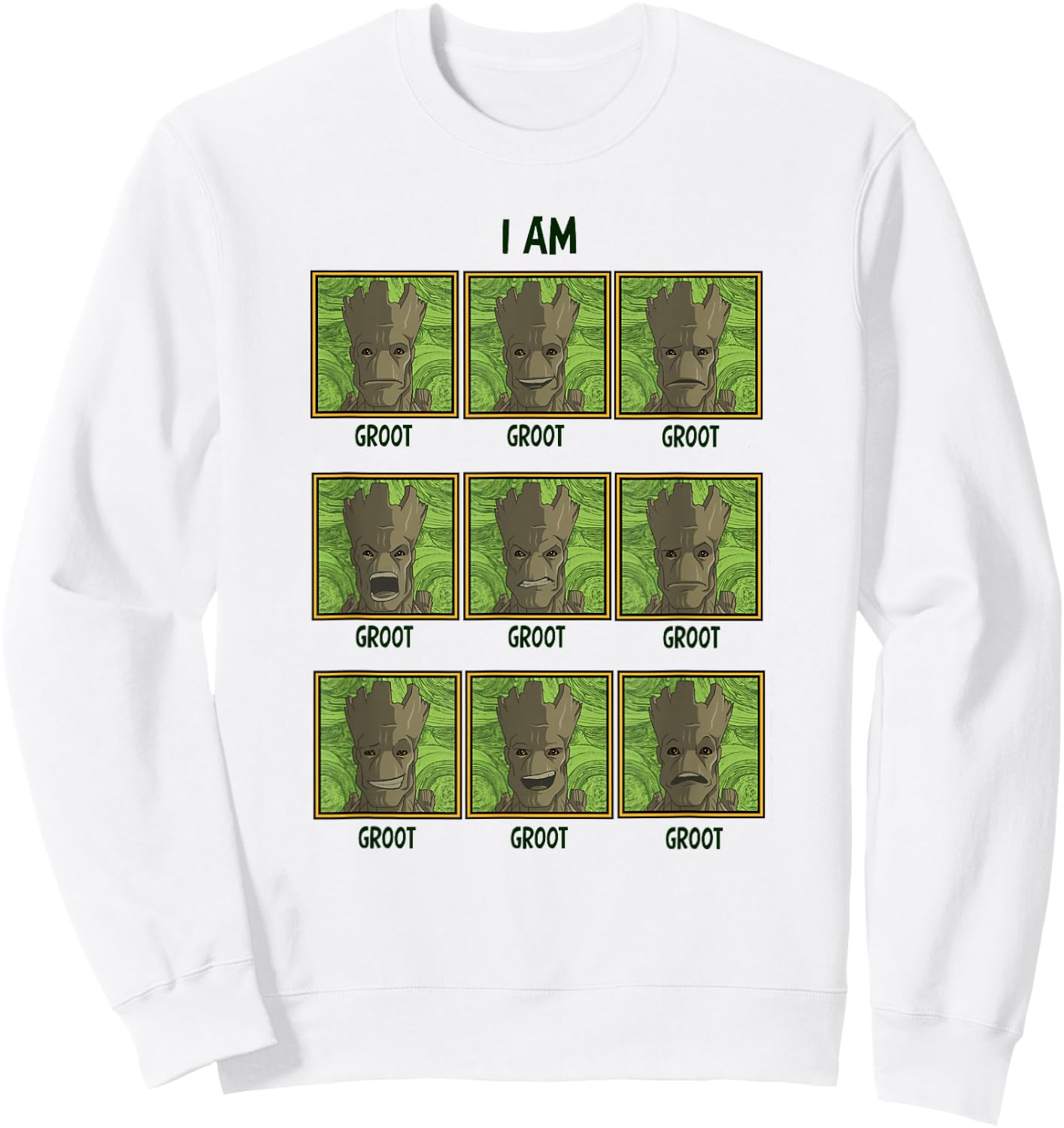 Marvel Guardians Of The Galaxy Groot Expressions Grid Sweatshirt - Sweatshirt | White