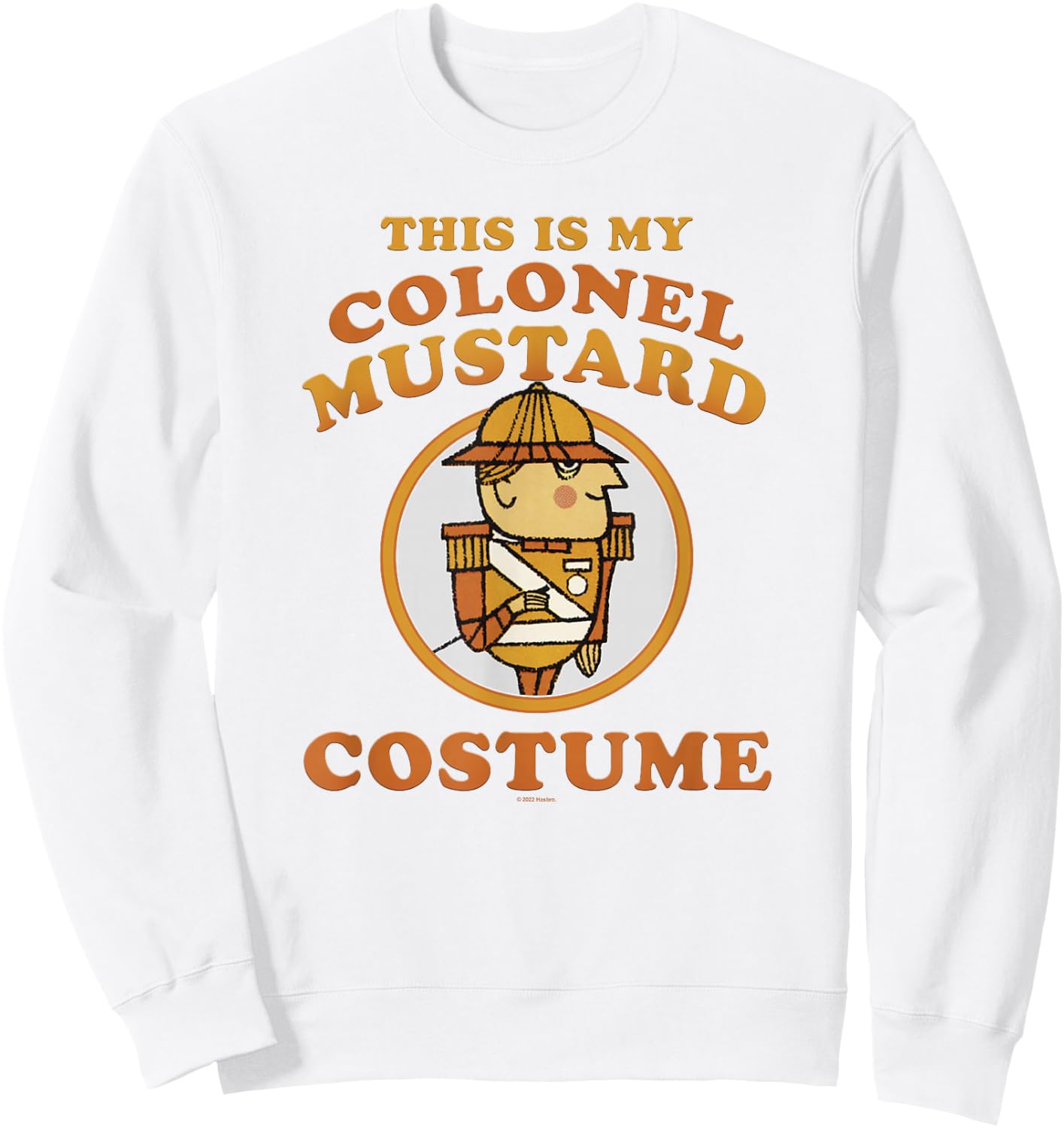 Clue This Is My Colonel Mustard Costume Sweatshirt - Sweatshirt | White
