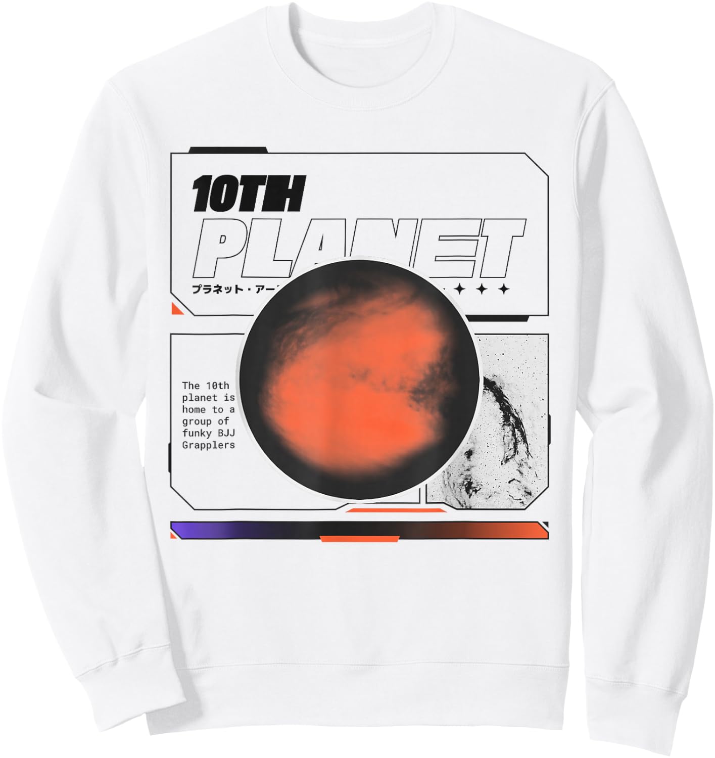 10th Planet, BJJ, Jiu-Jitsu, MMA, No-Gi, Grapple, Wrestling Sweatshirt - Sweatshirt | White