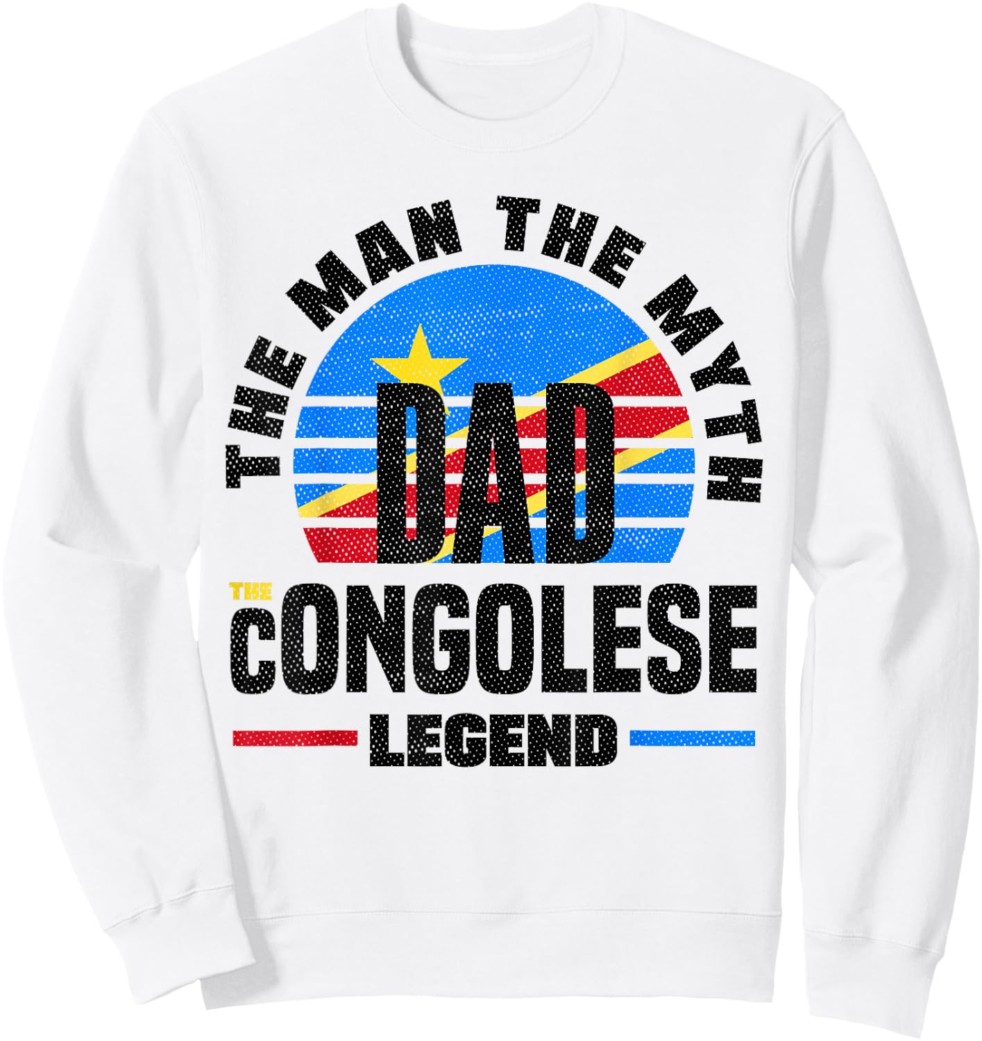 Congolese DR Congo Congolese Flag Fathers Day Sweatshirt - Sweatshirt | White