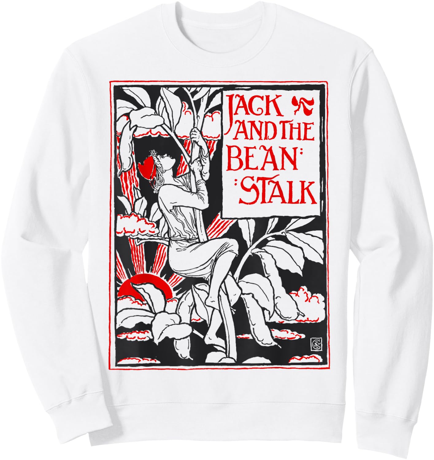 Vintage Jack and the Beanstalk Fairytale Sweatshirt - Sweatshirt | White