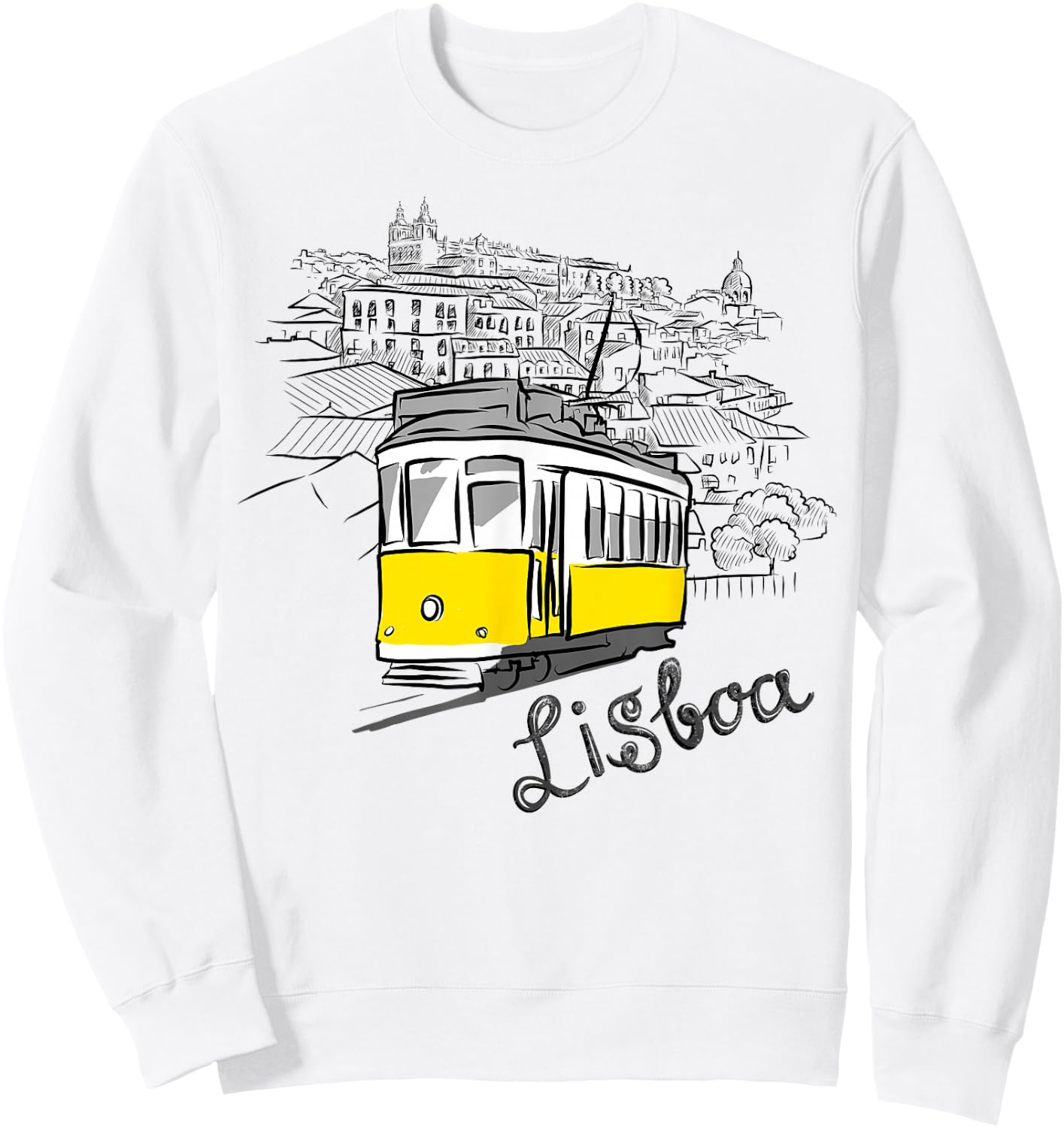 Travel Europe Portugal Lisbon Portuguese Vacation Souvenir Sweatshirt - Sweatshirt | White