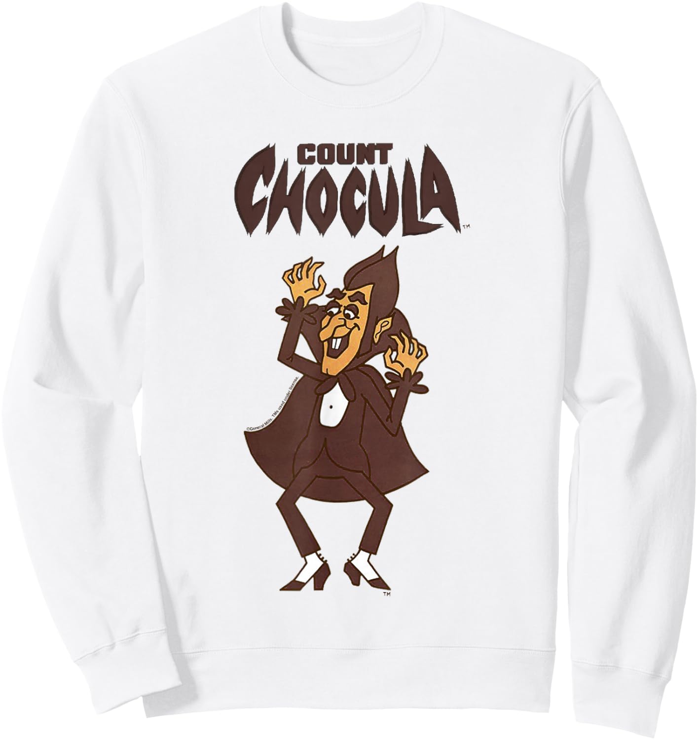 Count Chocula Spooky Epic Pose Vintage Big Chest Portrait Sweatshirt - Sweatshirt | White