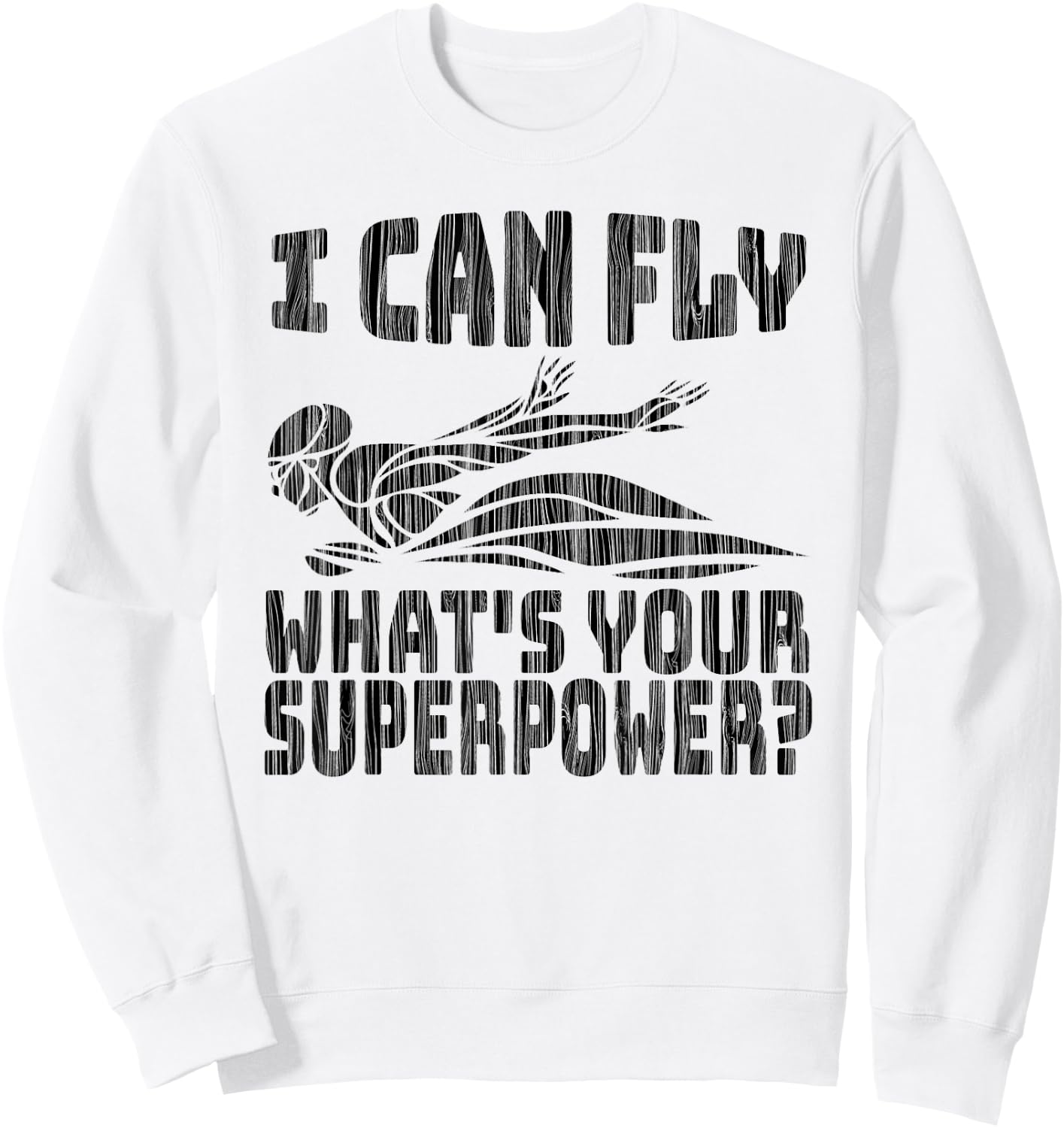 I Can Fly What's Your Superpower - Butterfly Swimmer Sweatshirt - Sweatshirt | White