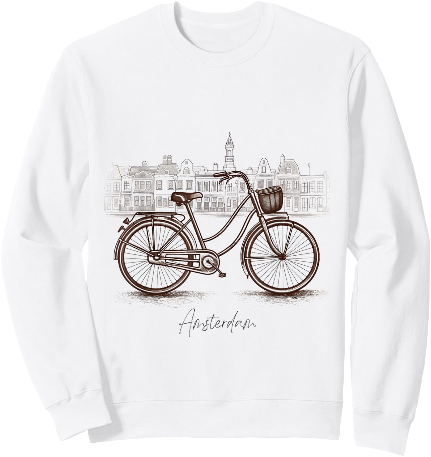 Amsterdam City Bike: Red Light District Bicycle Club Sweatshirt - Sweatshirt | White
