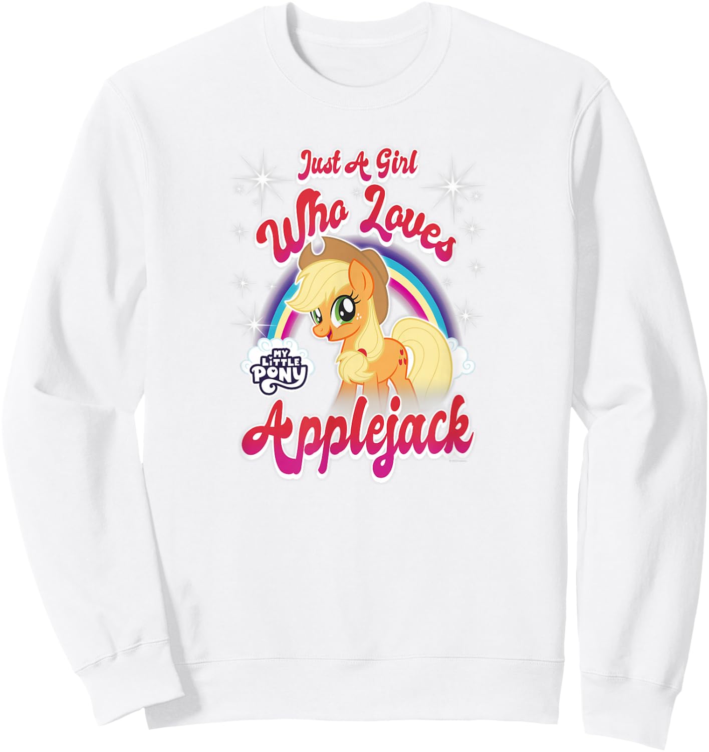 My Little Pony: Friendship is Magic Girl Who Loves Applejack Sweatshirt - Sweatshirt | White