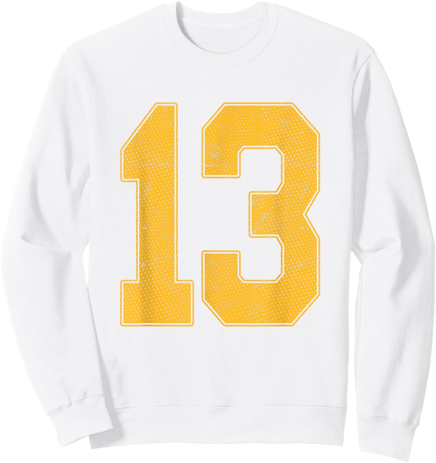 Number 13 Numbered Uniform Sports Team Jersey 13th Birthday Sweatshirt - Sweatshirt | White