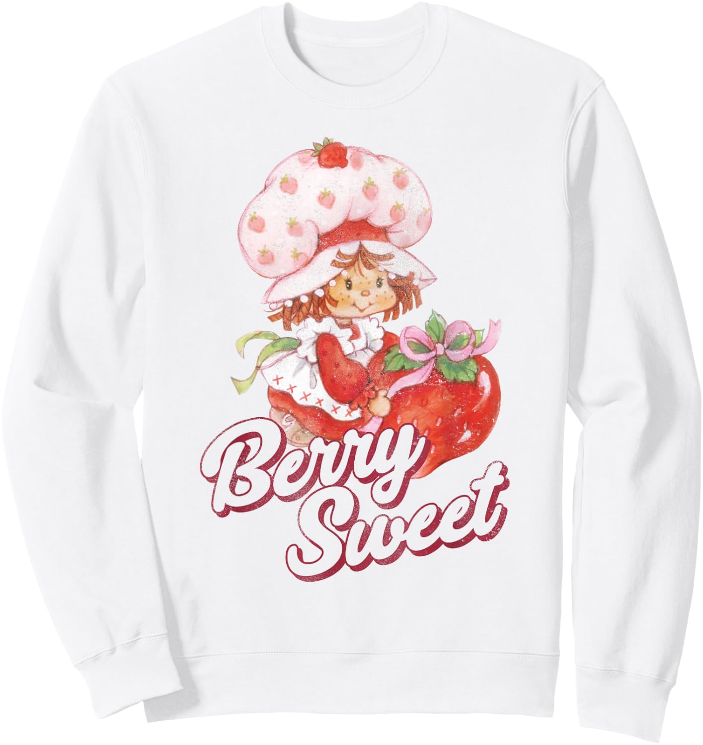 Strawberry Shortcake Vintage Berry Sweet Poster Sweatshirt - Sweatshirt | White