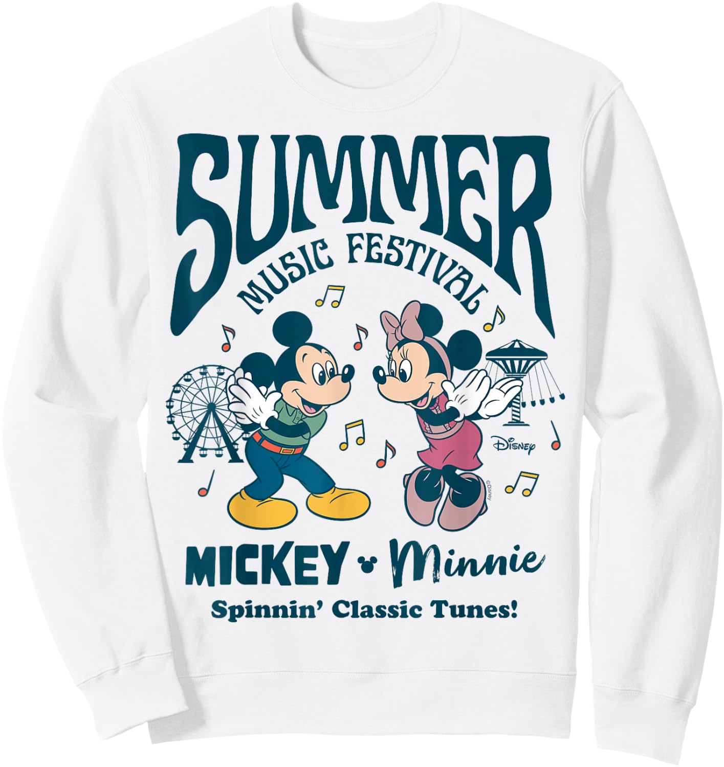 Disney - Mickey Minnie Summer Music Festival Sweatshirt - Sweatshirt | White