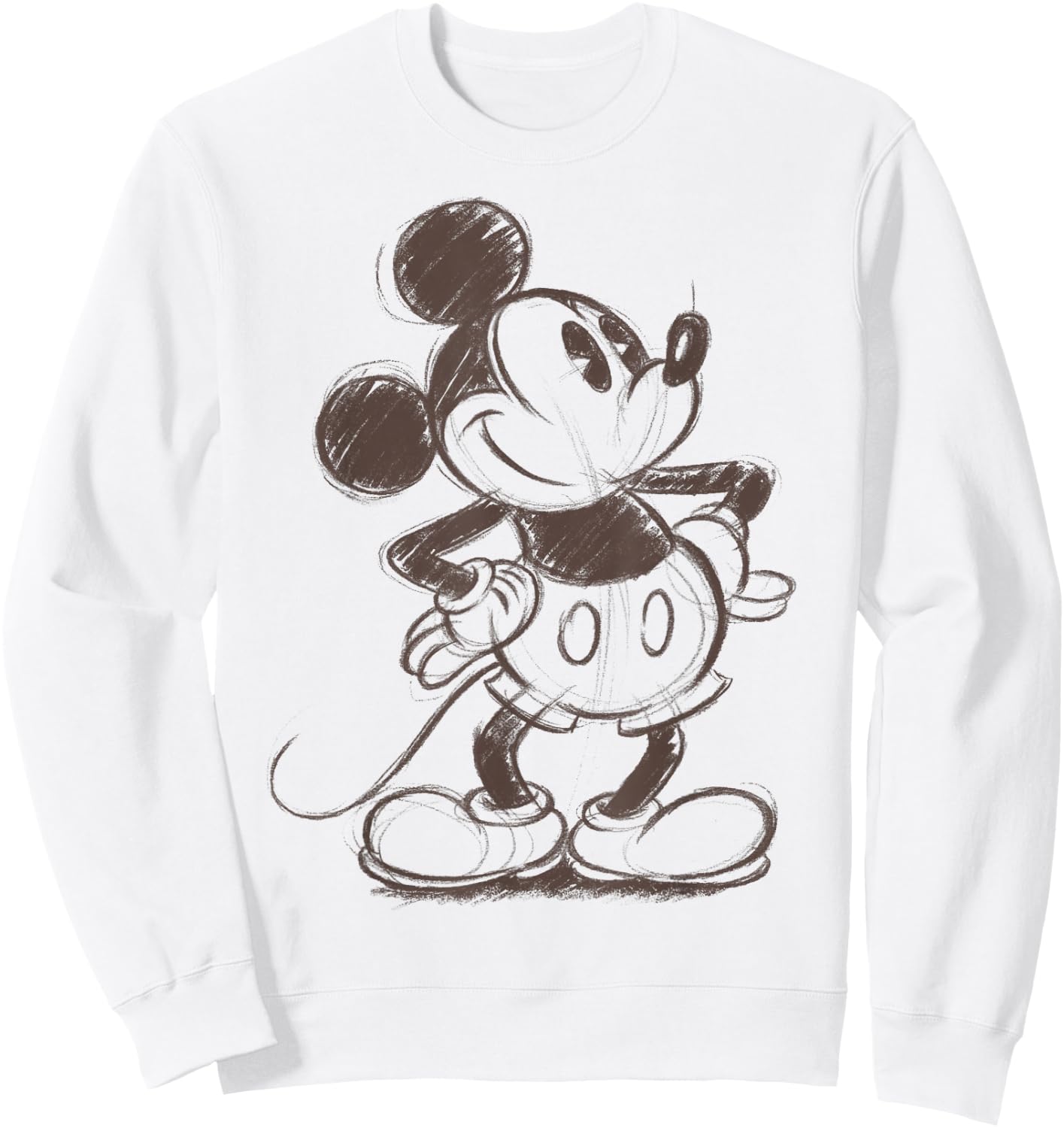 Disney Mickey Mouse Pencil Sketch Original Sweatshirt - Sweatshirt | White