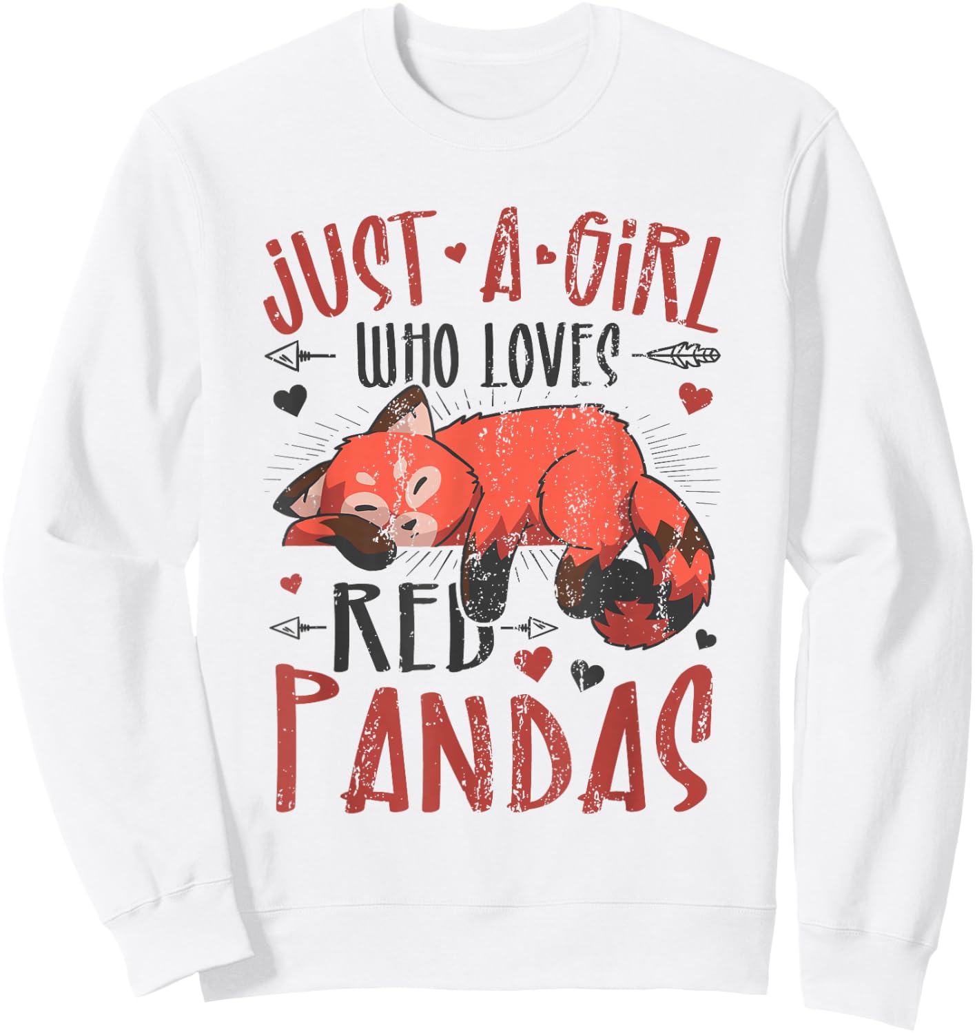 Just A Girl Who Loves Red Pandas Sweatshirt - Sweatshirt | White