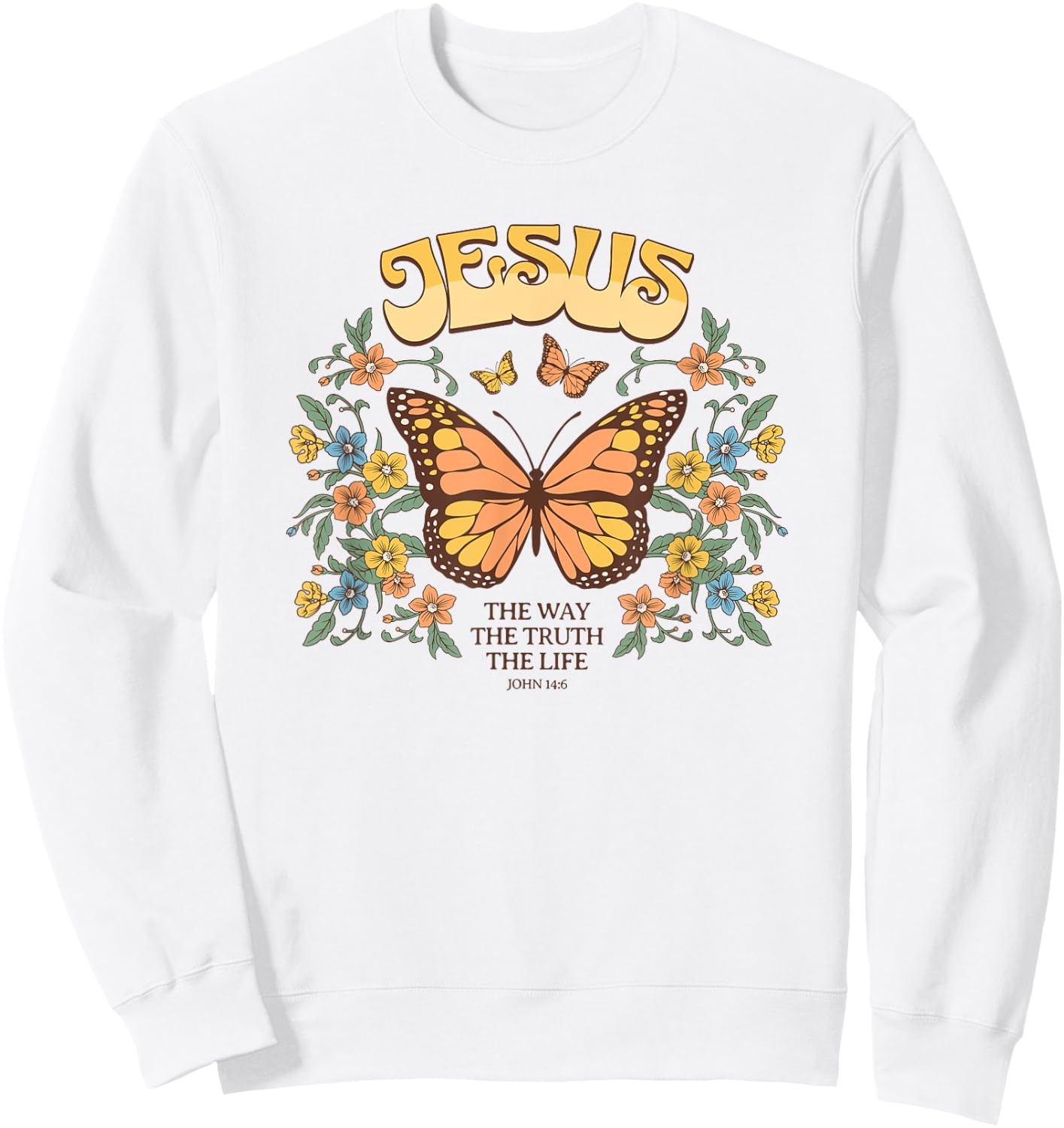 jesus the way the truth and the life Christian Sweatshirt - Sweatshirt | White