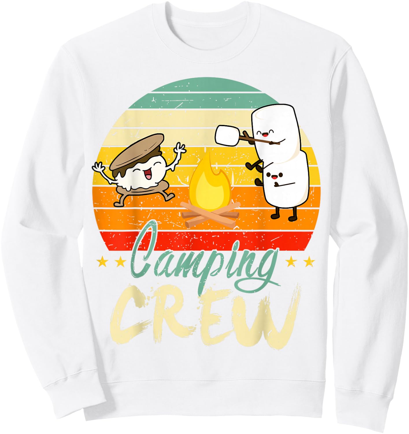 Funny Smore Camping Crew Family Camper Kid Boy Women Toddler Sweatshirt - Sweatshirt | White