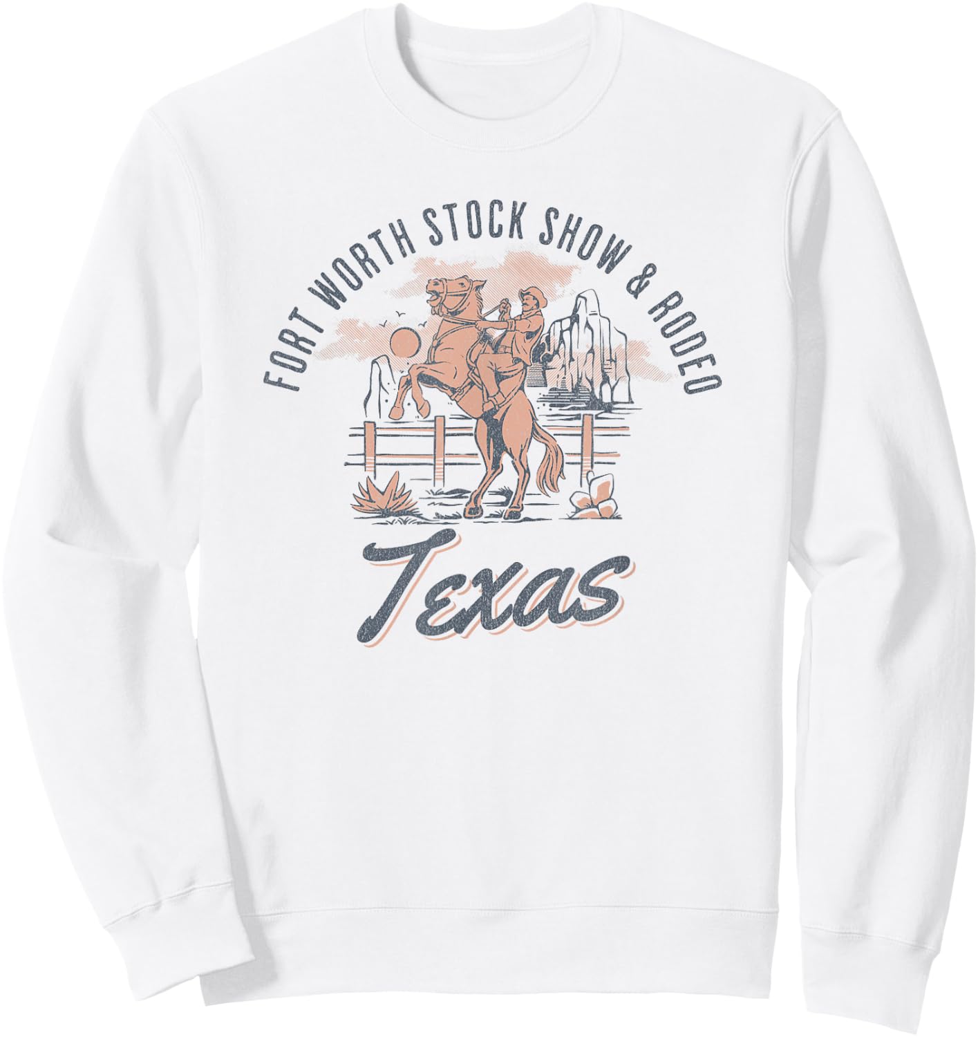 Fort Worth Stock Show & Rodeo Texas Sweatshirt - Sweatshirt | White