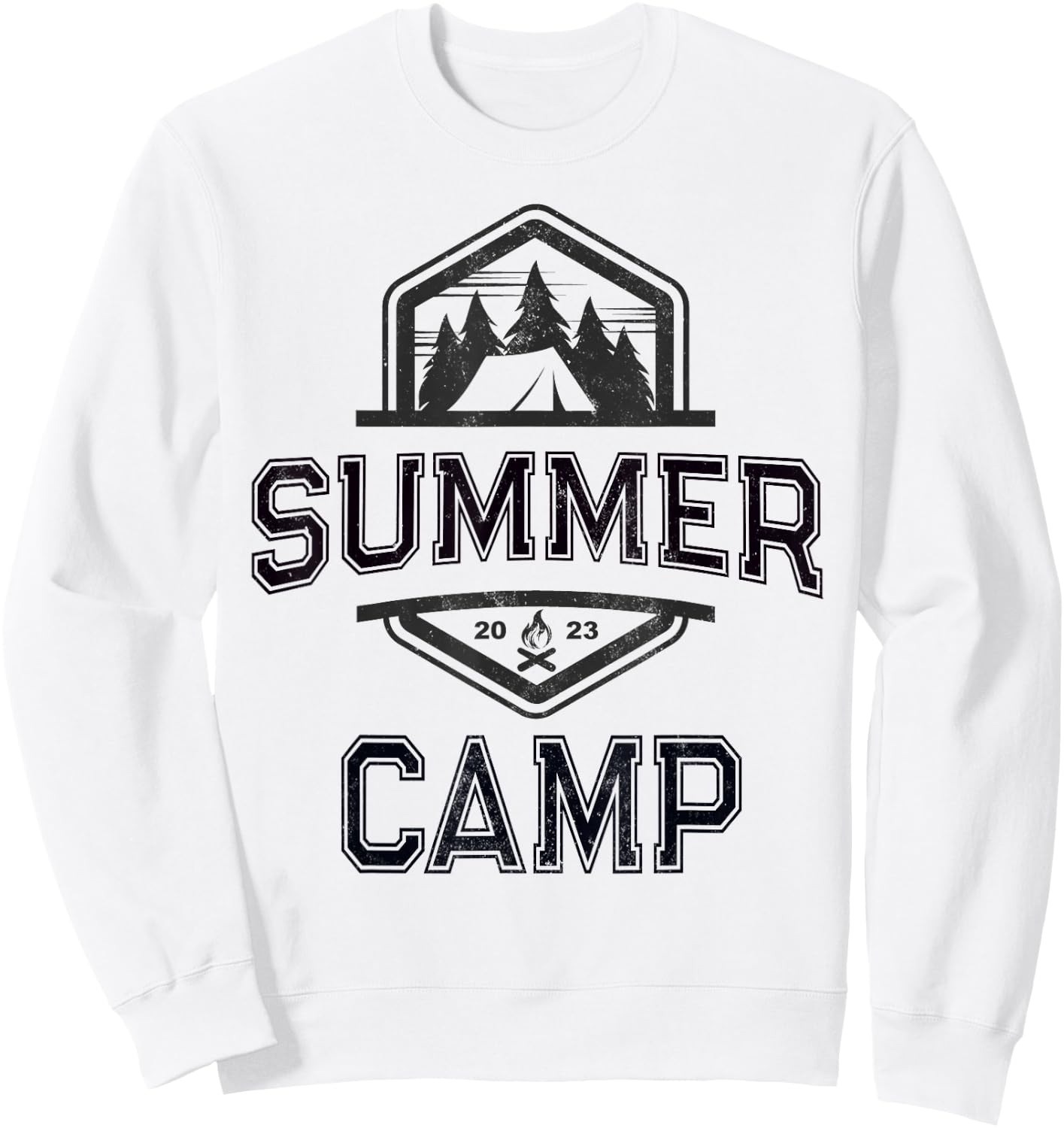 Cute SUMMER CAMP Director Counselor Camping Host Crew Yellow Men Women Kids Sweatshirt - Sweatshirt | White