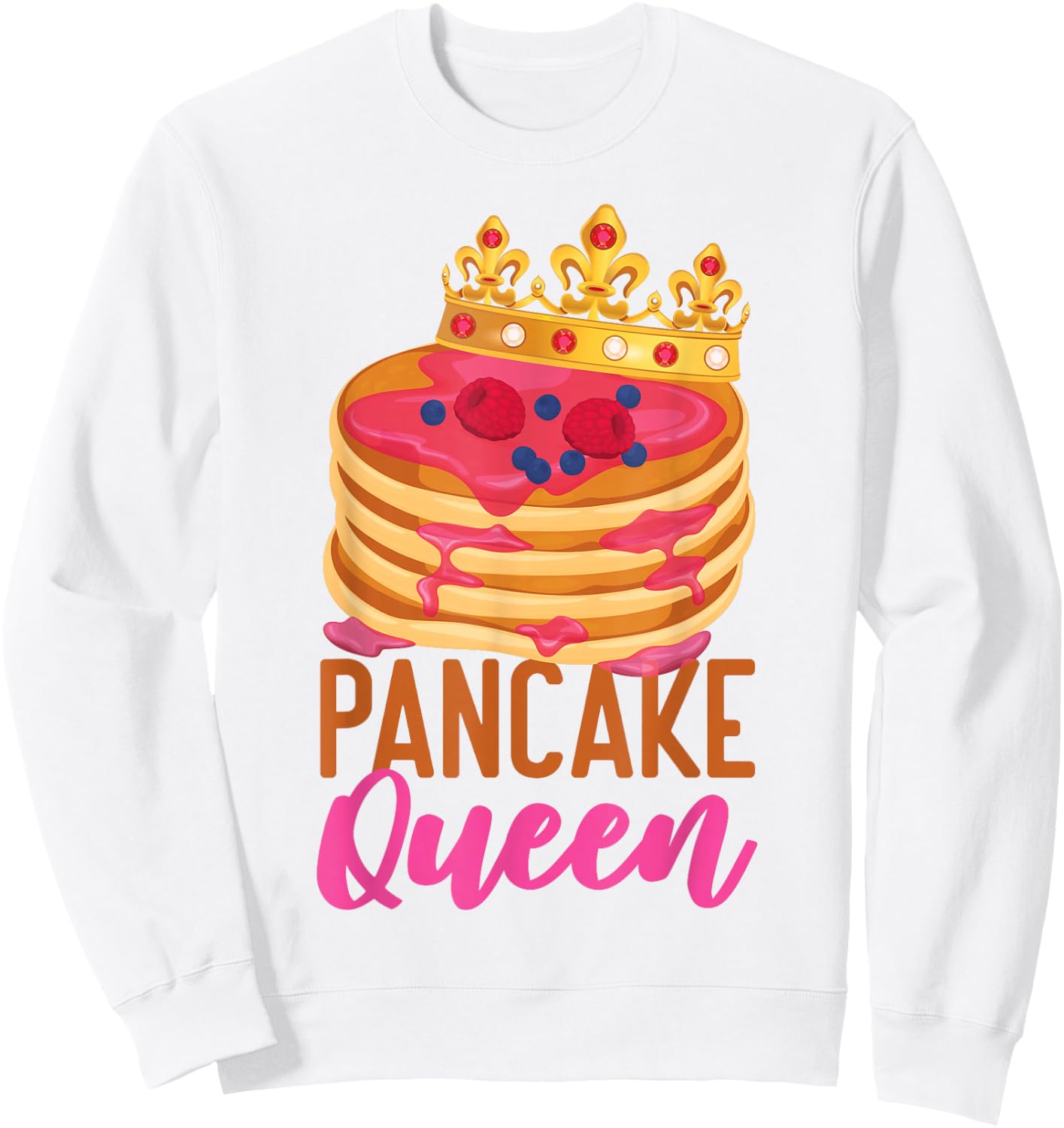 Pancake Lover Kids Queen Pancake Queen Sweatshirt - Sweatshirt | White
