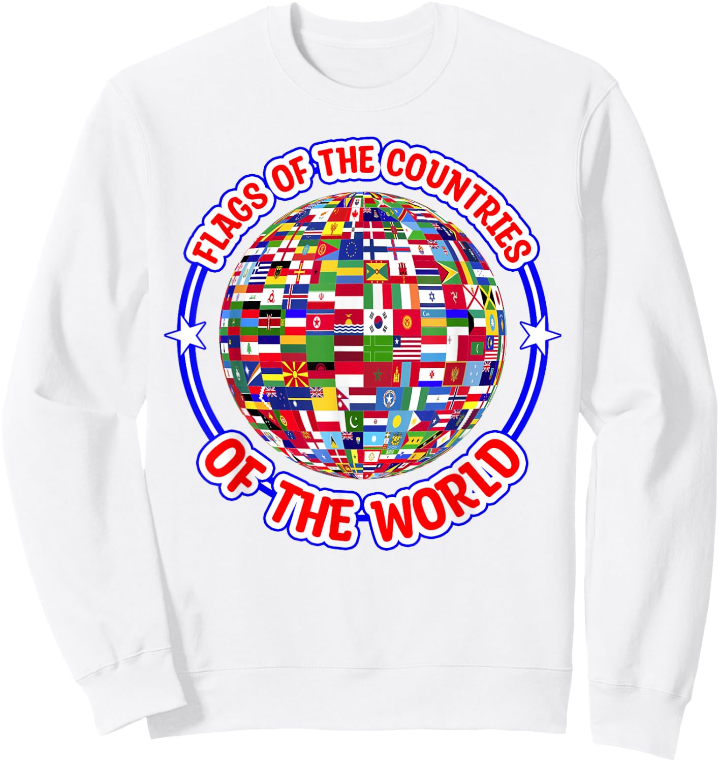 Humanity & Traveler Designs Men's Earth Day Flag , White, Small Sweatshirt - Sweatshirt | White
