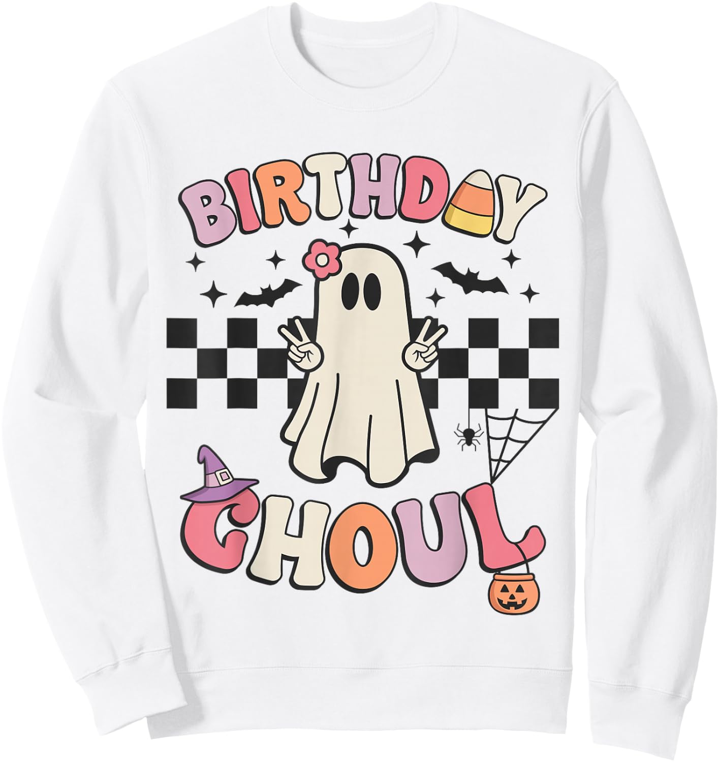 Halloween Birthday Ghoul BDay Party Anniversary Women Girls Sweatshirt - Sweatshirt | White