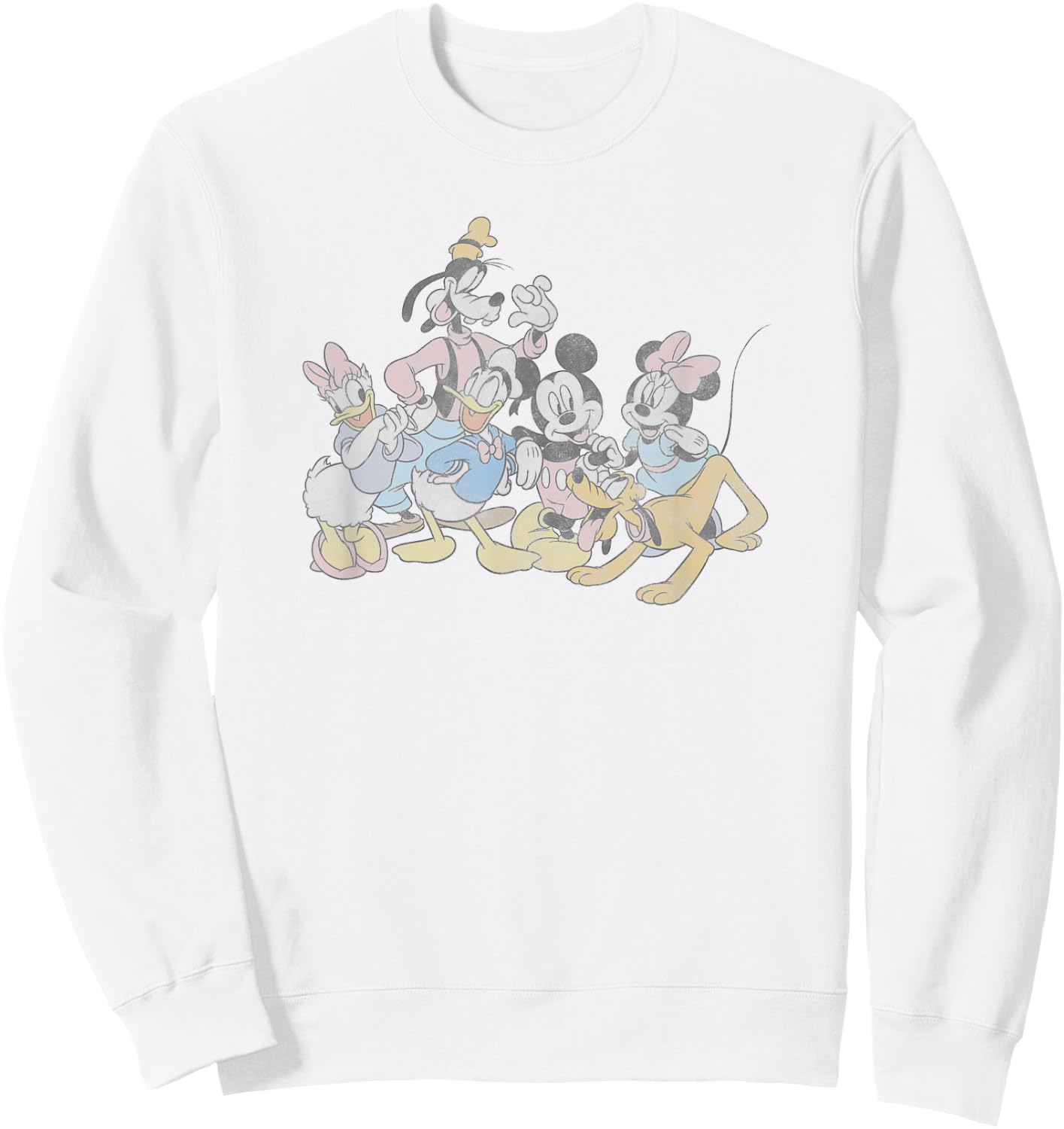 Disney Mickey Classic Group Colorful Poster Sweatshirt - Sweatshirt | White