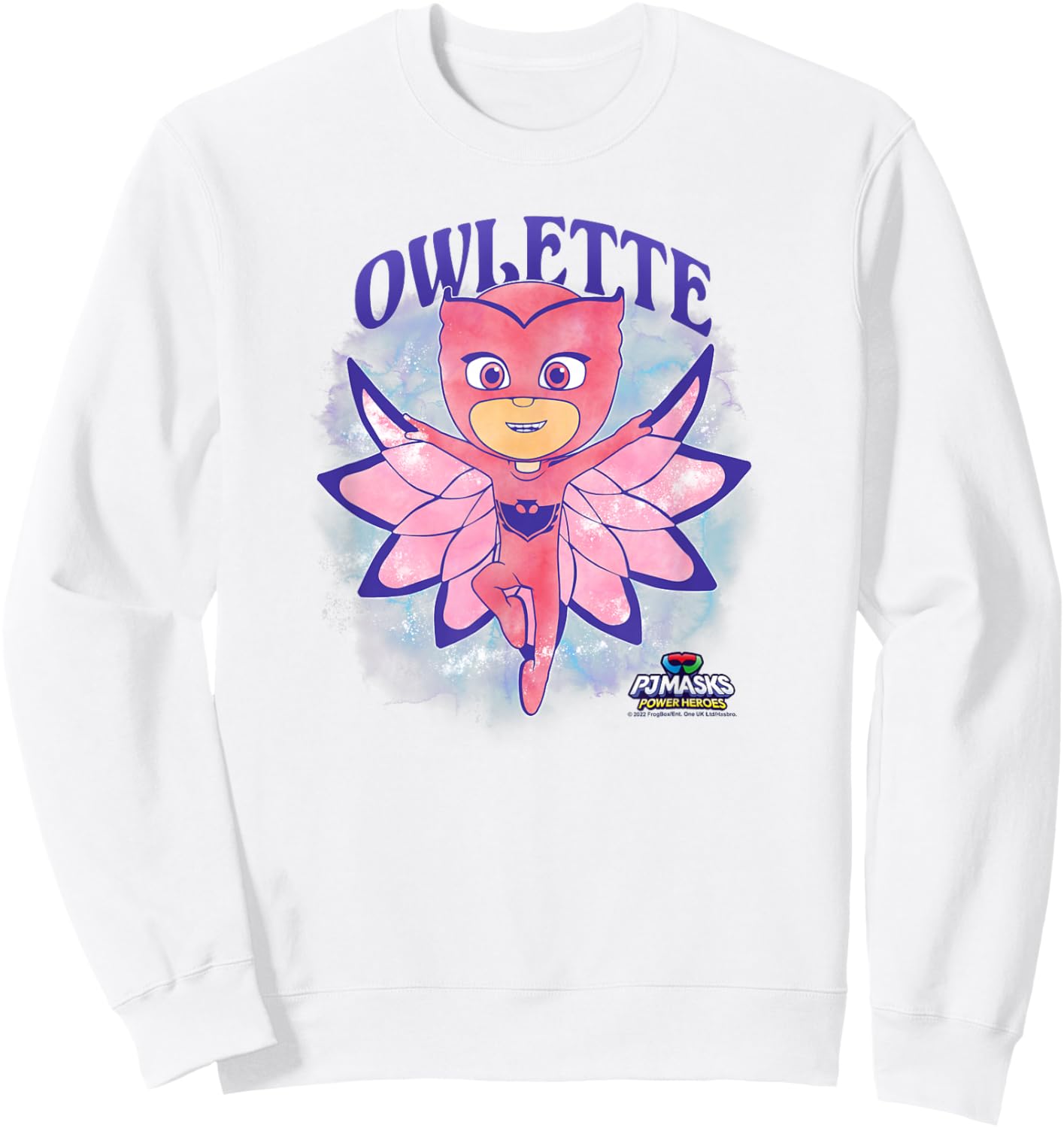 PJ Masks Owlette Watercolor Girly Portrait Sweatshirt - Sweatshirt | White