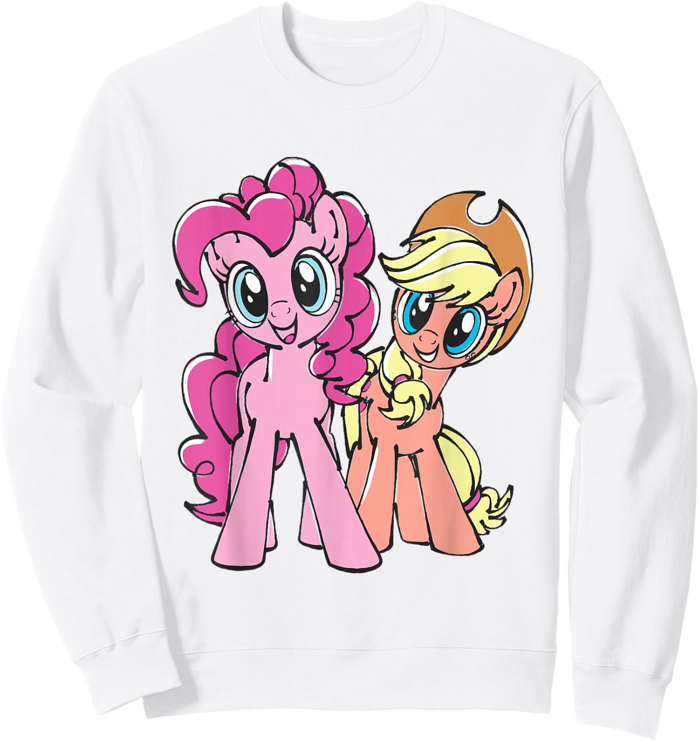 My Little Pony Pinkie Pie and Applejack Sweatshirt - Sweatshirt | White
