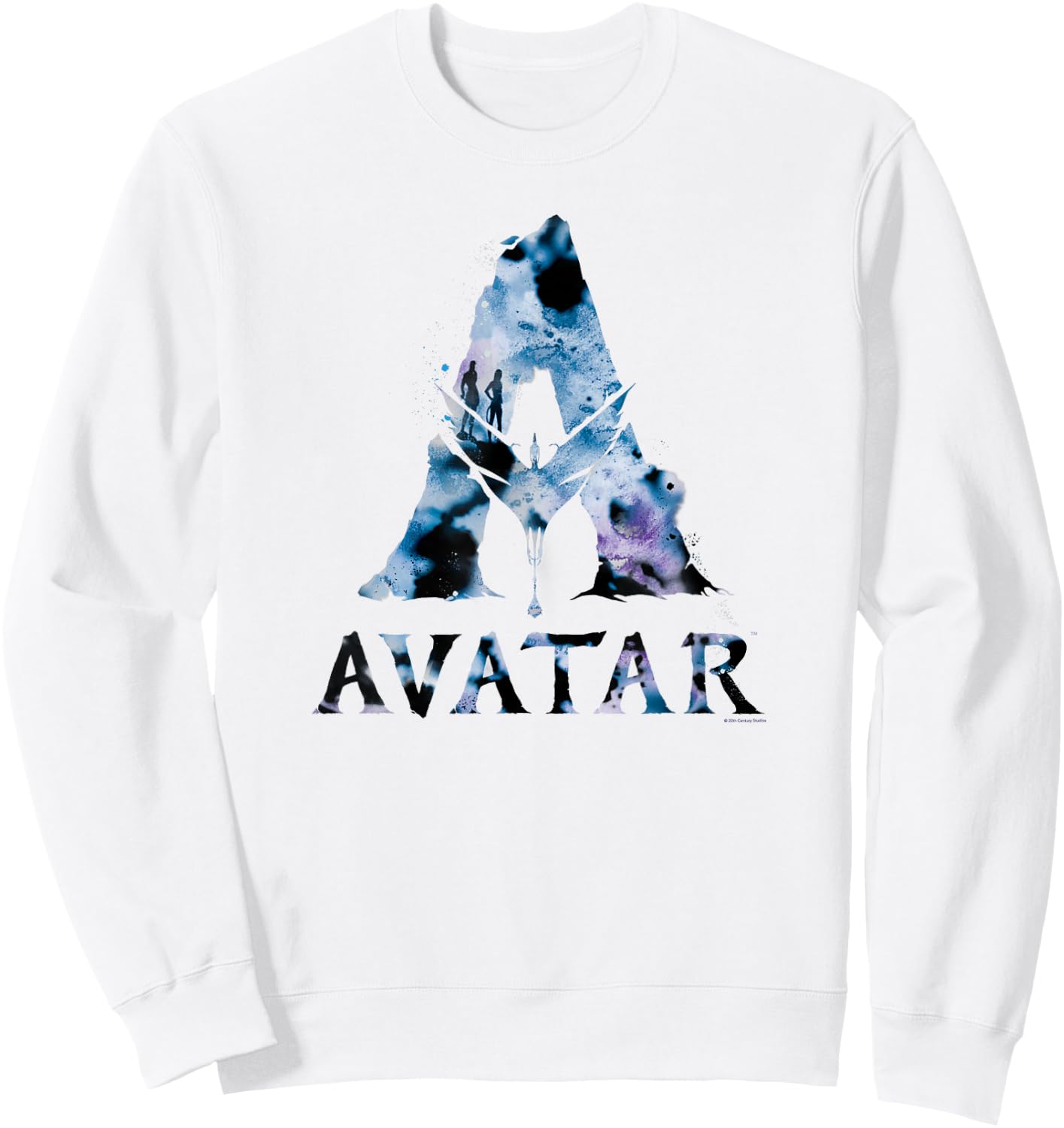 Avatar Banshee A Logo with Jake Sully and Na’vi Neytiri Sweatshirt - Sweatshirt | White