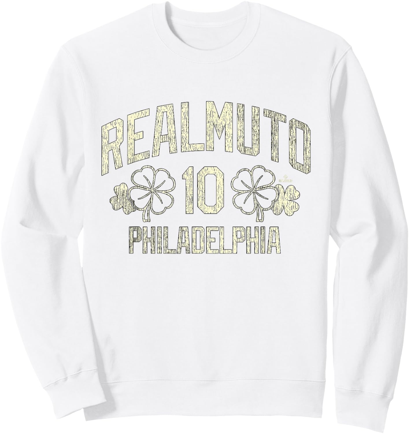J.T. Realmuto Philadelphia Baseball St. Patrick's Clover Sweatshirt - Sweatshirt | White