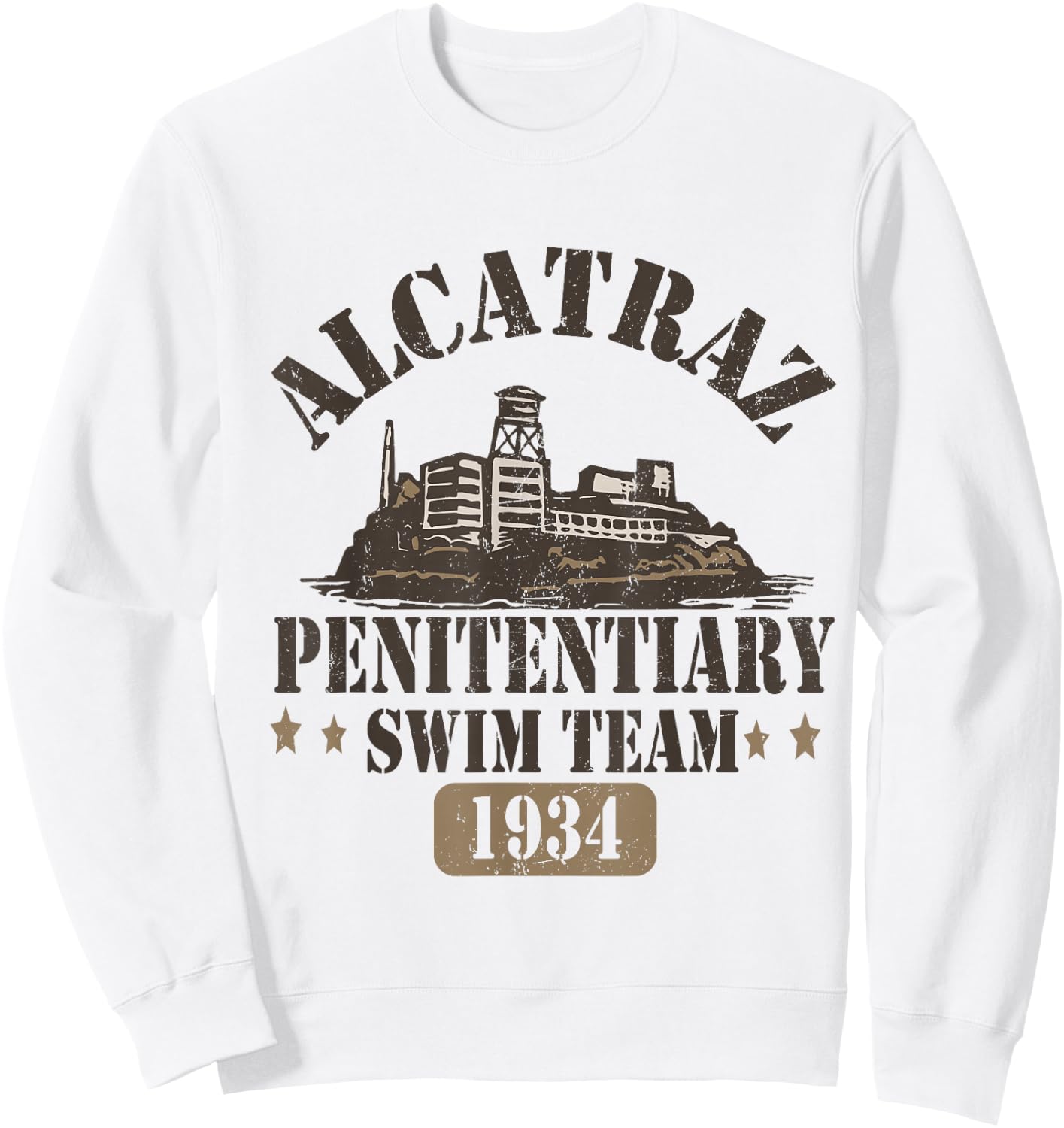 san francisco alcatraz Swim Team from 1934 Sweatshirt - Sweatshirt | White