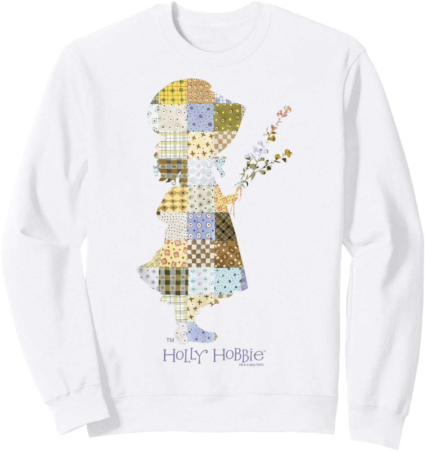Holly Hobbie Quilt Fill Silhouette County Girl Classic Sweatshirt - Sweatshirt | White
