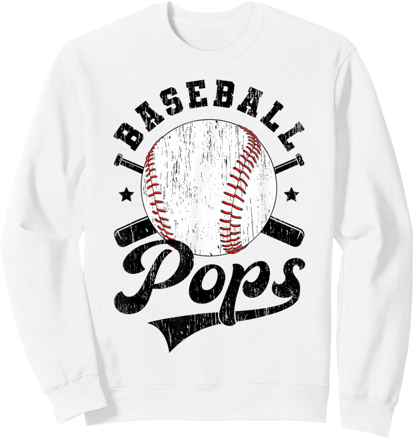 Baseball Pops Grandpa Baseball Player Pops Sweatshirt - Sweatshirt | White